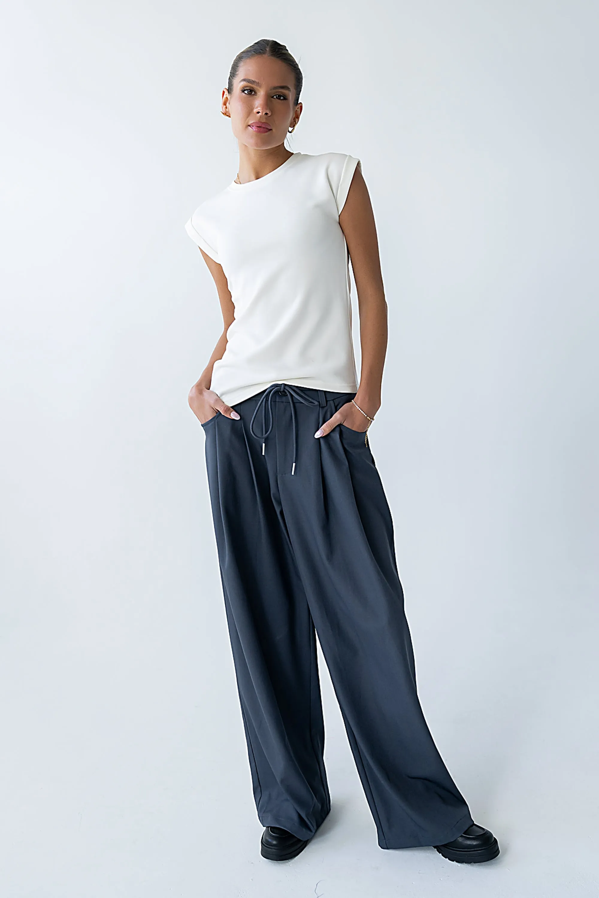 Johny Asymmetrical Top in White sold by bohme product image thumbnail 5