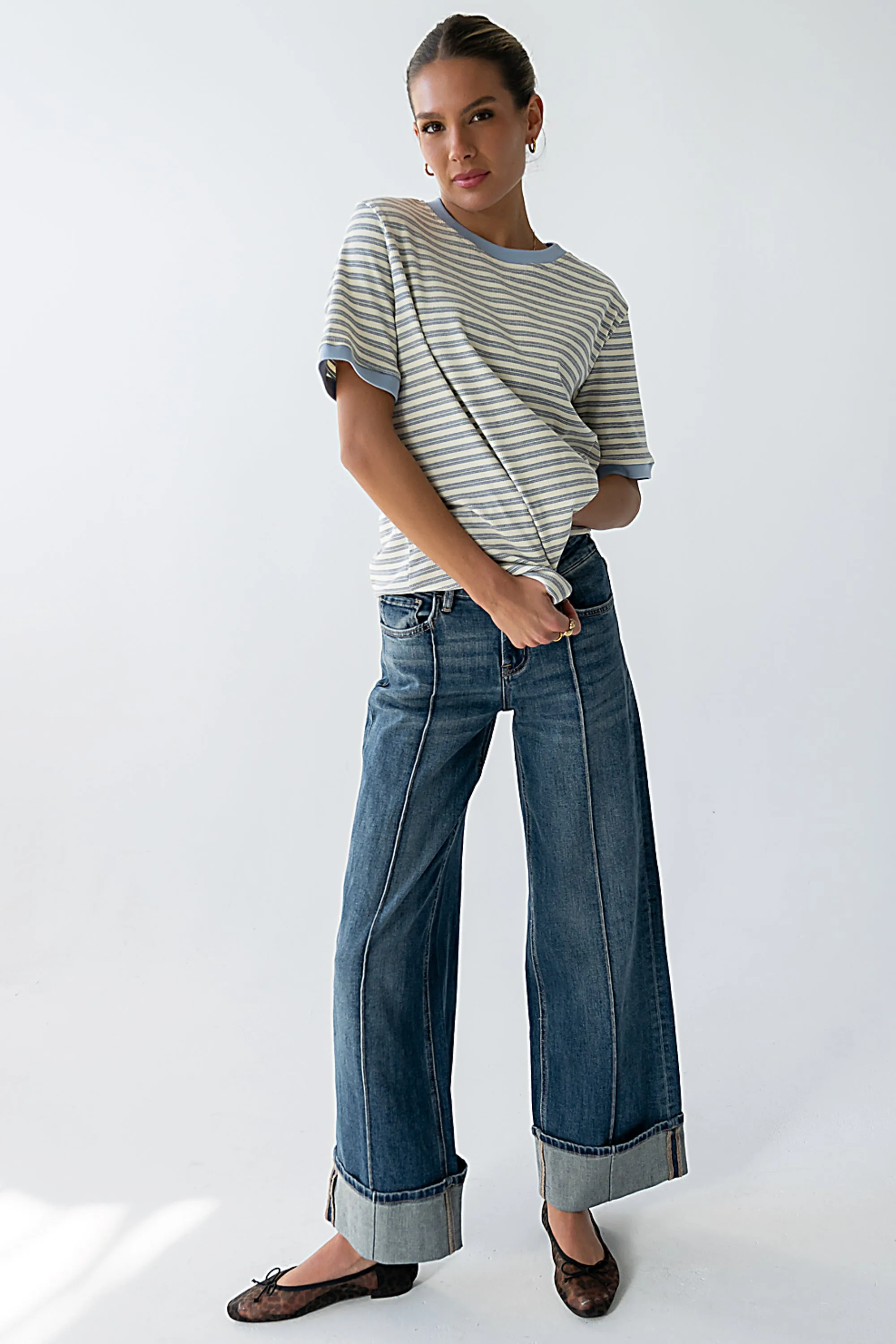 Jenna Striped Top in Blue sold by bohme product image thumbnail 4