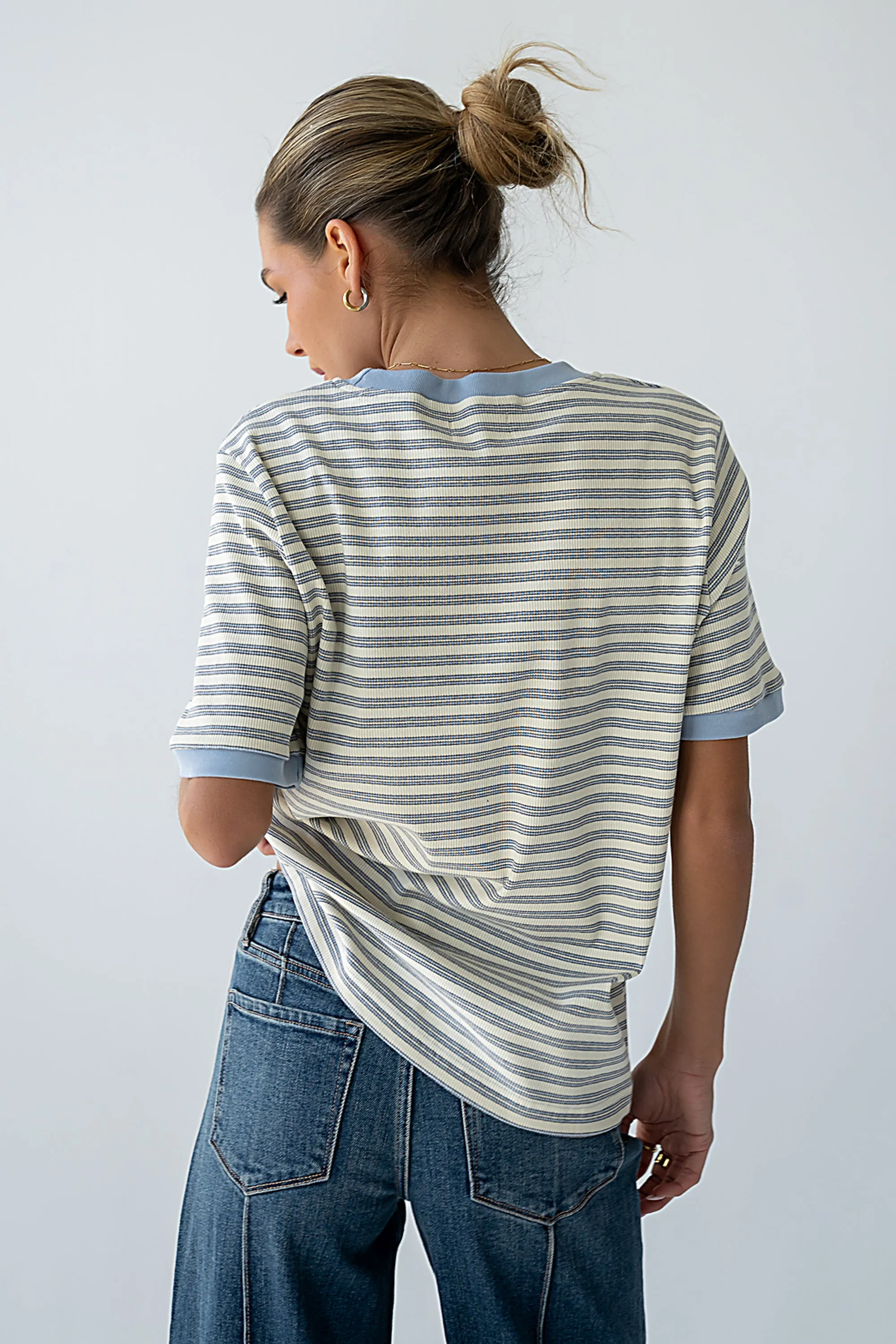 Jenna Striped Top in Blue sold by bohme product image thumbnail 2