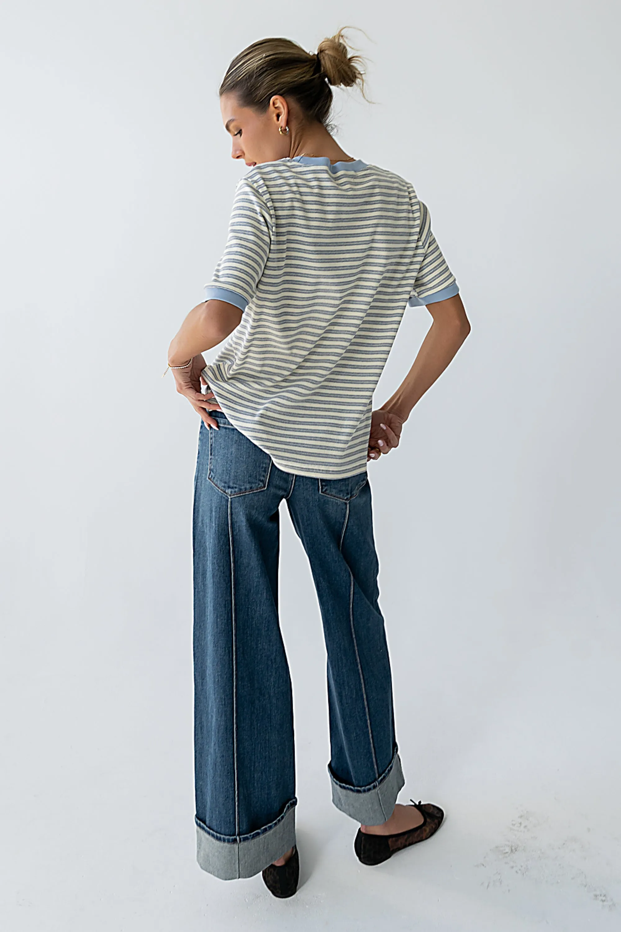 Jenna Striped Top in Blue sold by bohme product image thumbnail 5