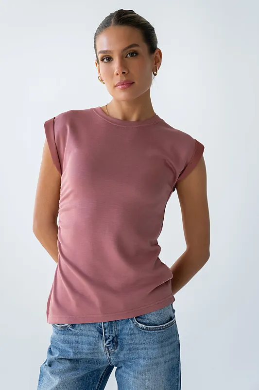 Johny Asymmetrical Top in Marsala sold by bohme