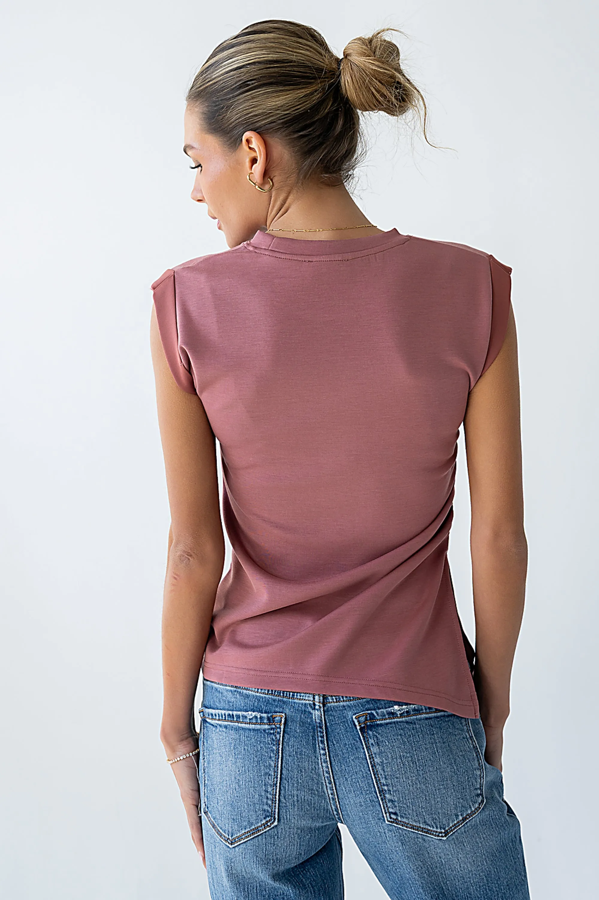 Johny Asymmetrical Top in Marsala sold by bohme product image thumbnail 2