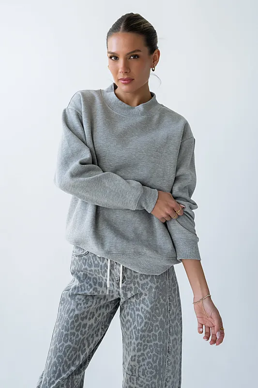 Marie Oversized Sweatshirt in Grey - FINAL SALE made by bohme