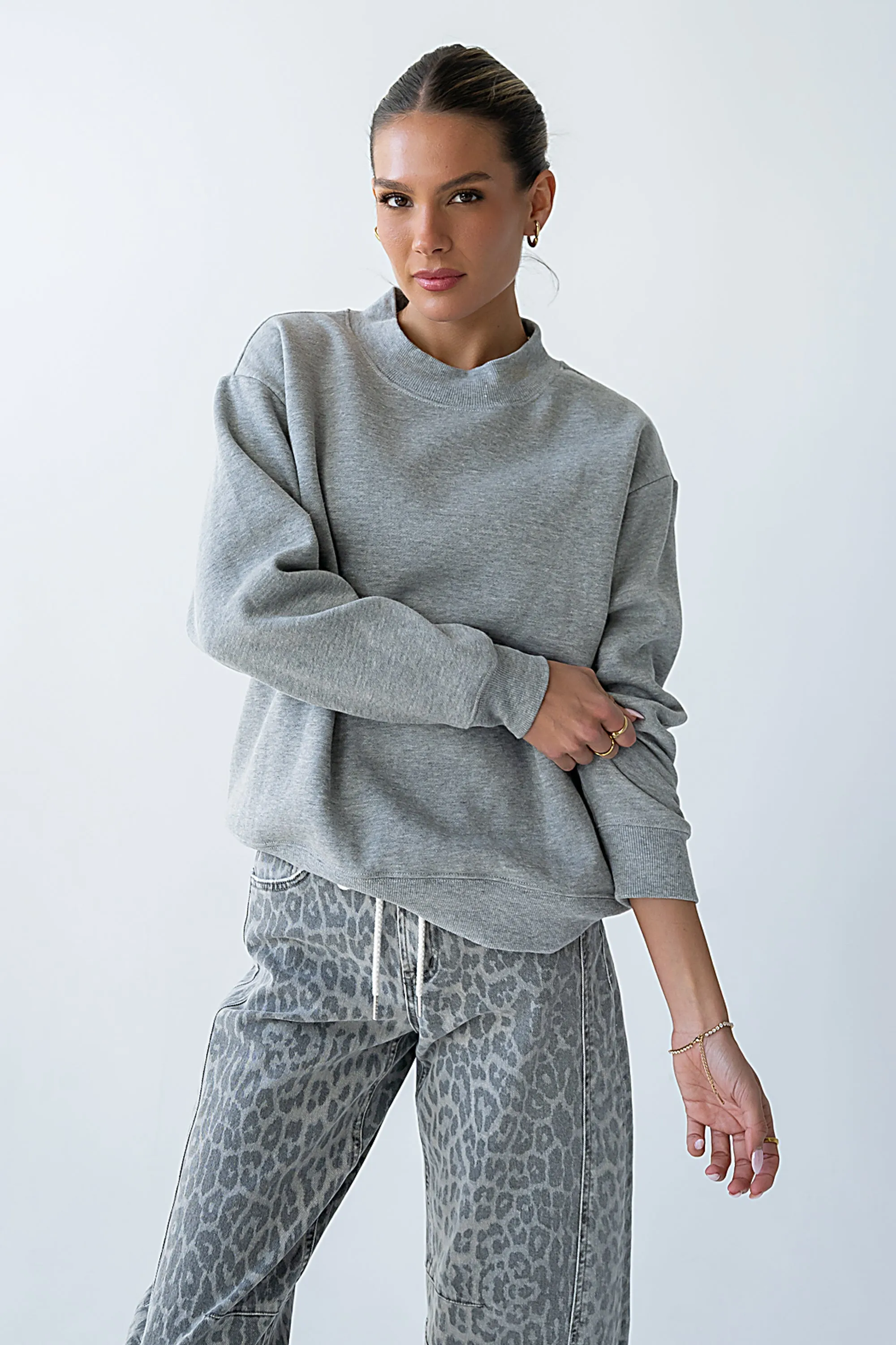 Marie Oversized Sweatshirt in Grey - FINAL SALE sold by bohme