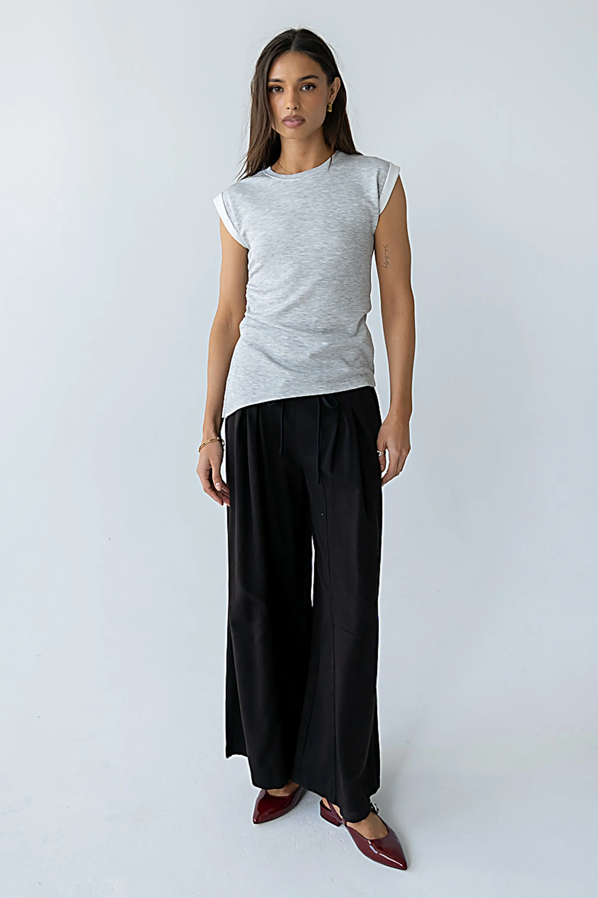 Johny Asymmetrical Top in Grey sold by bohme product image thumbnail 3