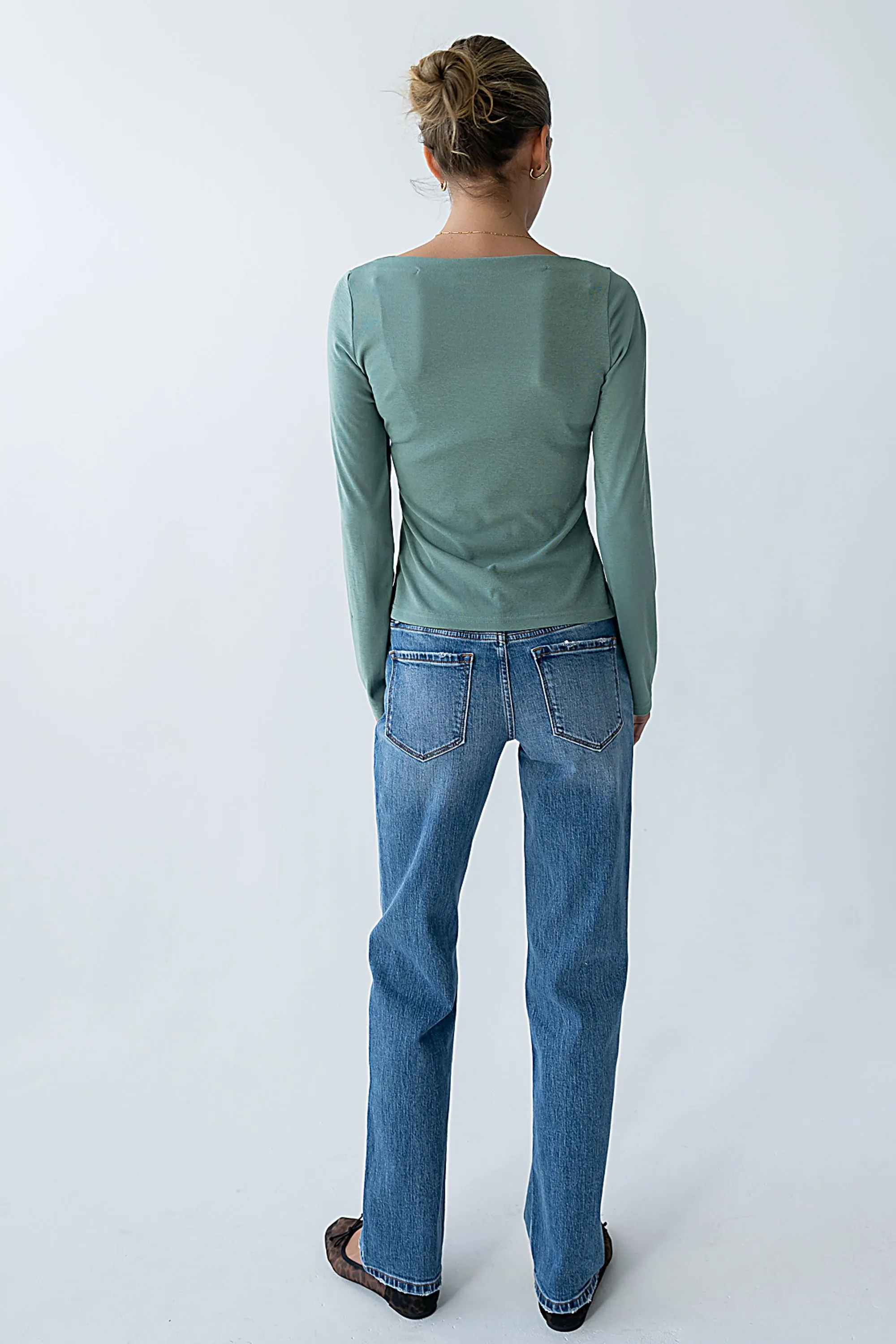 Ariya Asymmetrical Top in Green - FINAL SALE sold by bohme product image thumbnail 4
