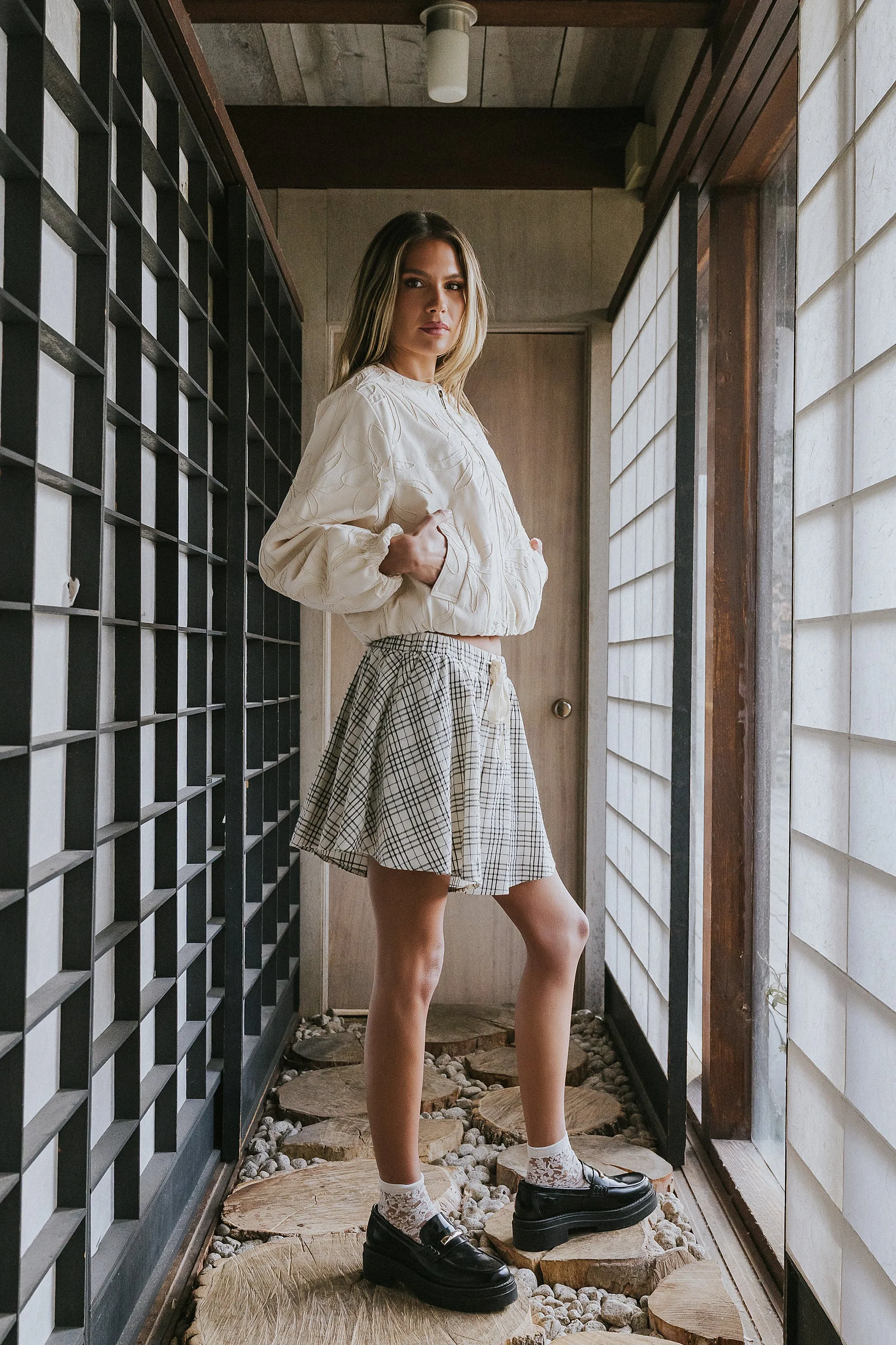 Katherine Plaid Shorts in Black sold by bohme product image thumbnail 3