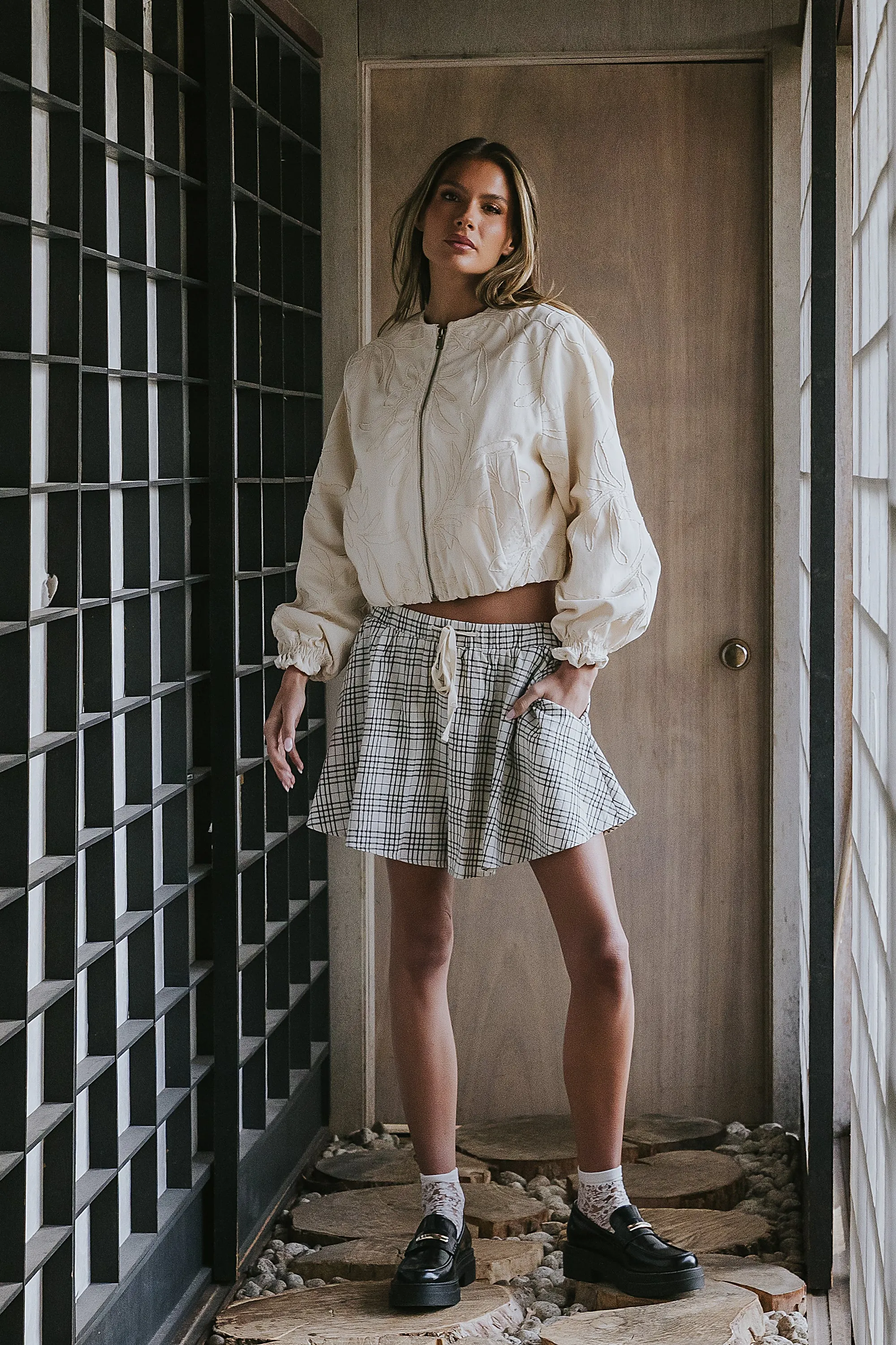 Katherine Plaid Shorts in Black sold by bohme product image thumbnail 5