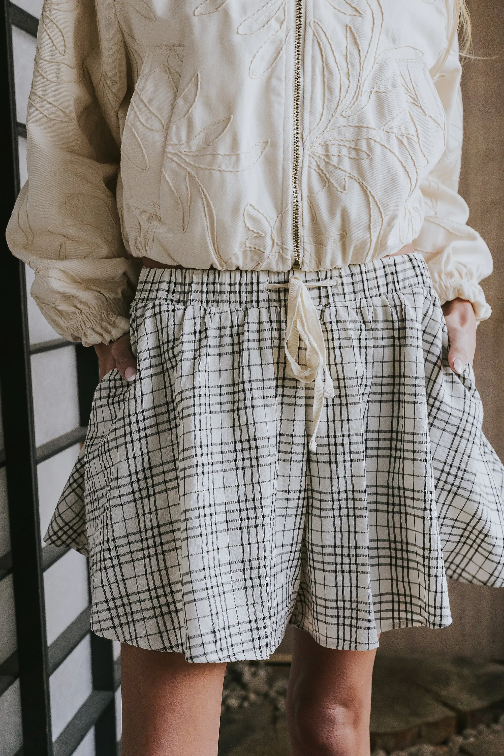 Katherine Plaid Shorts in Black sold by bohme product image thumbnail 4