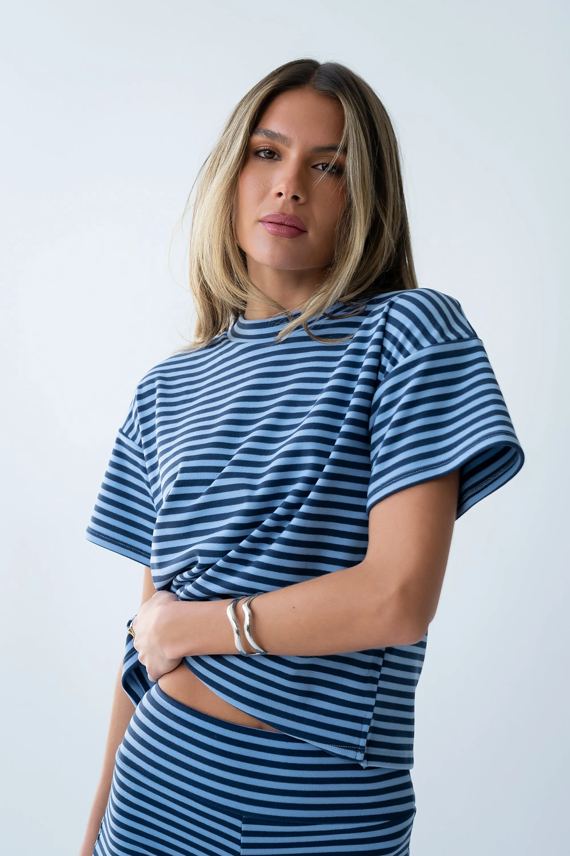 Jannet Striped Top in Navy sold by bohme product image thumbnail 5