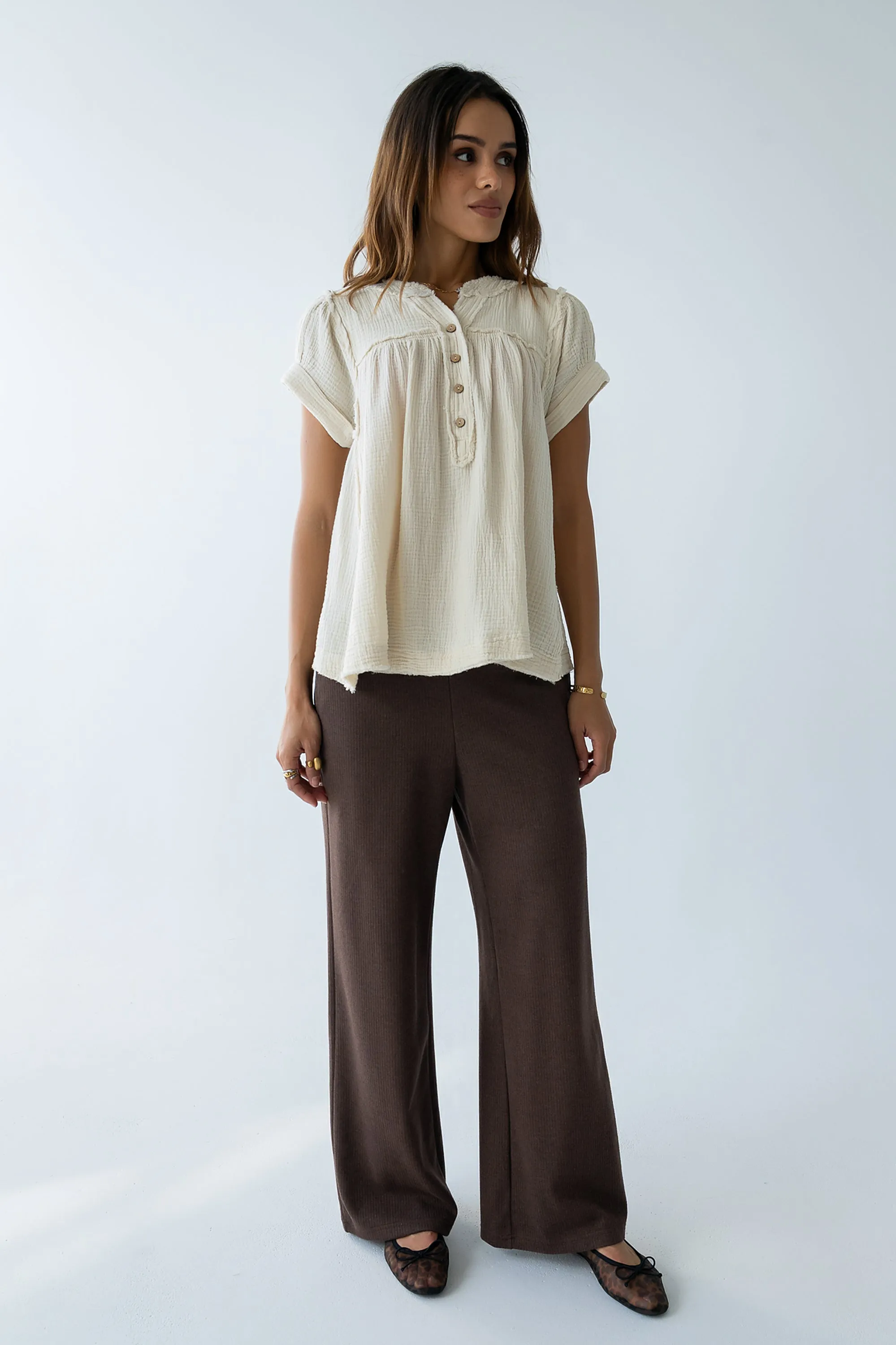 Giana Henley Blouse - FINAL SALE sold by bohme product image thumbnail 2