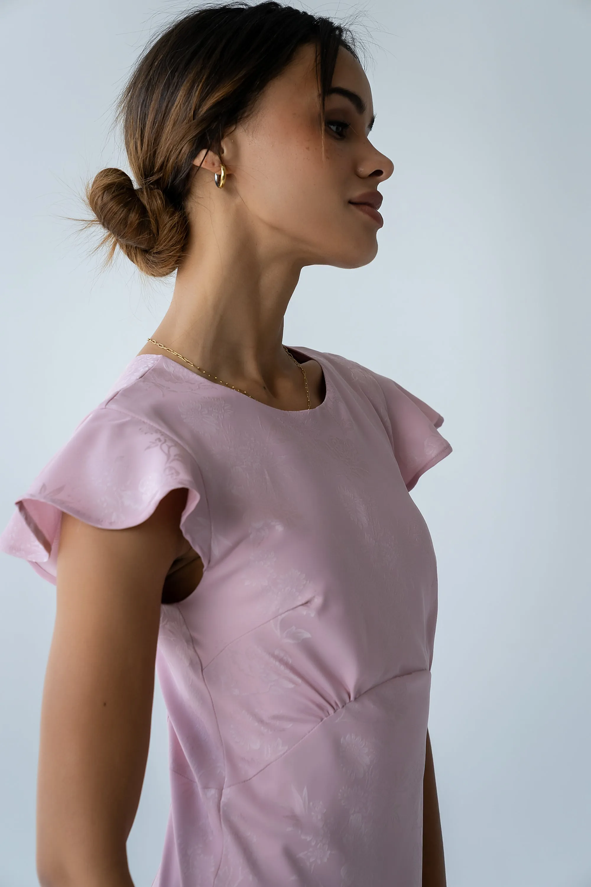 Mateo Floral Maxi Dress in Pink sold by bohme product image thumbnail 3