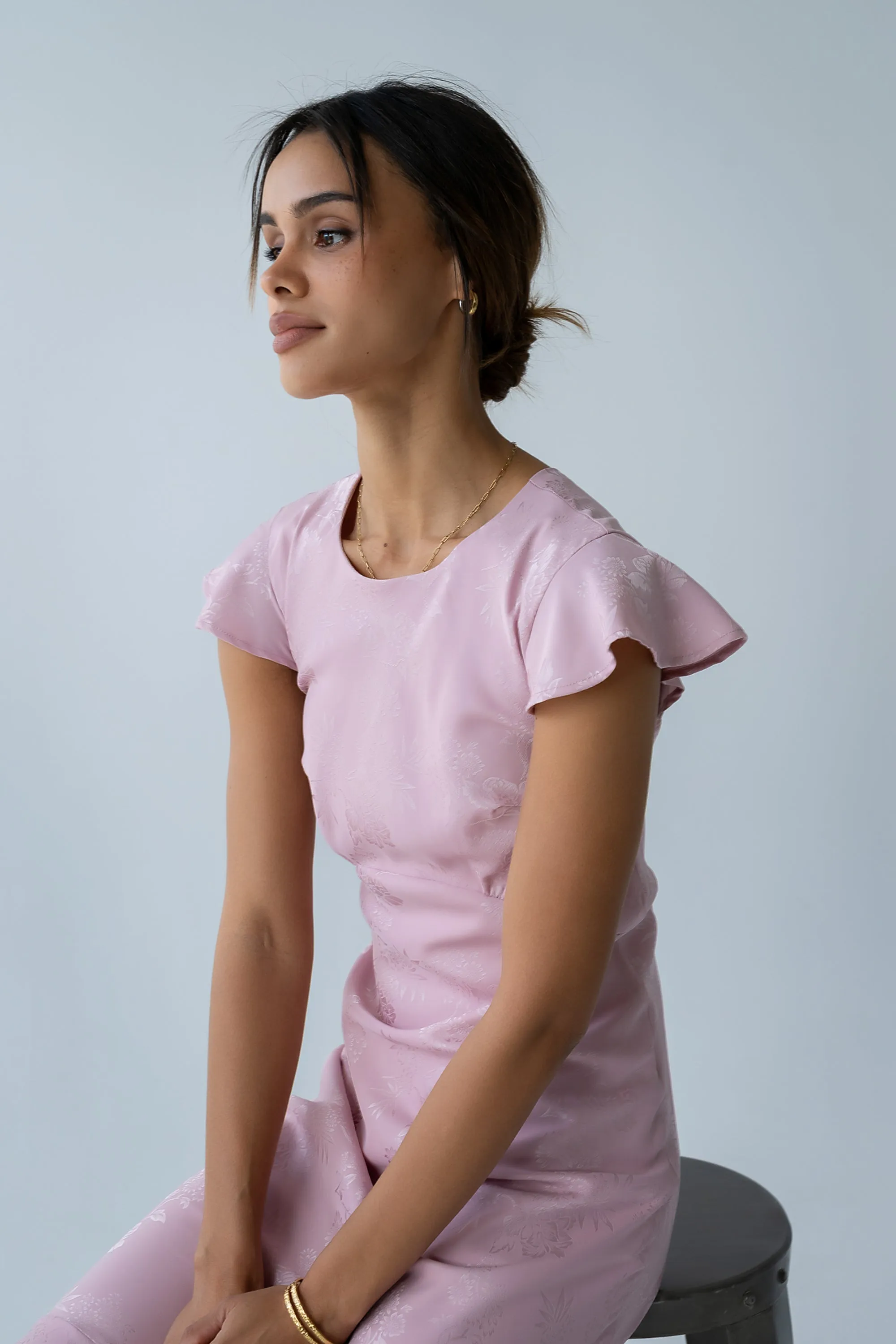 Mateo Floral Maxi Dress in Pink sold by bohme product image thumbnail 2