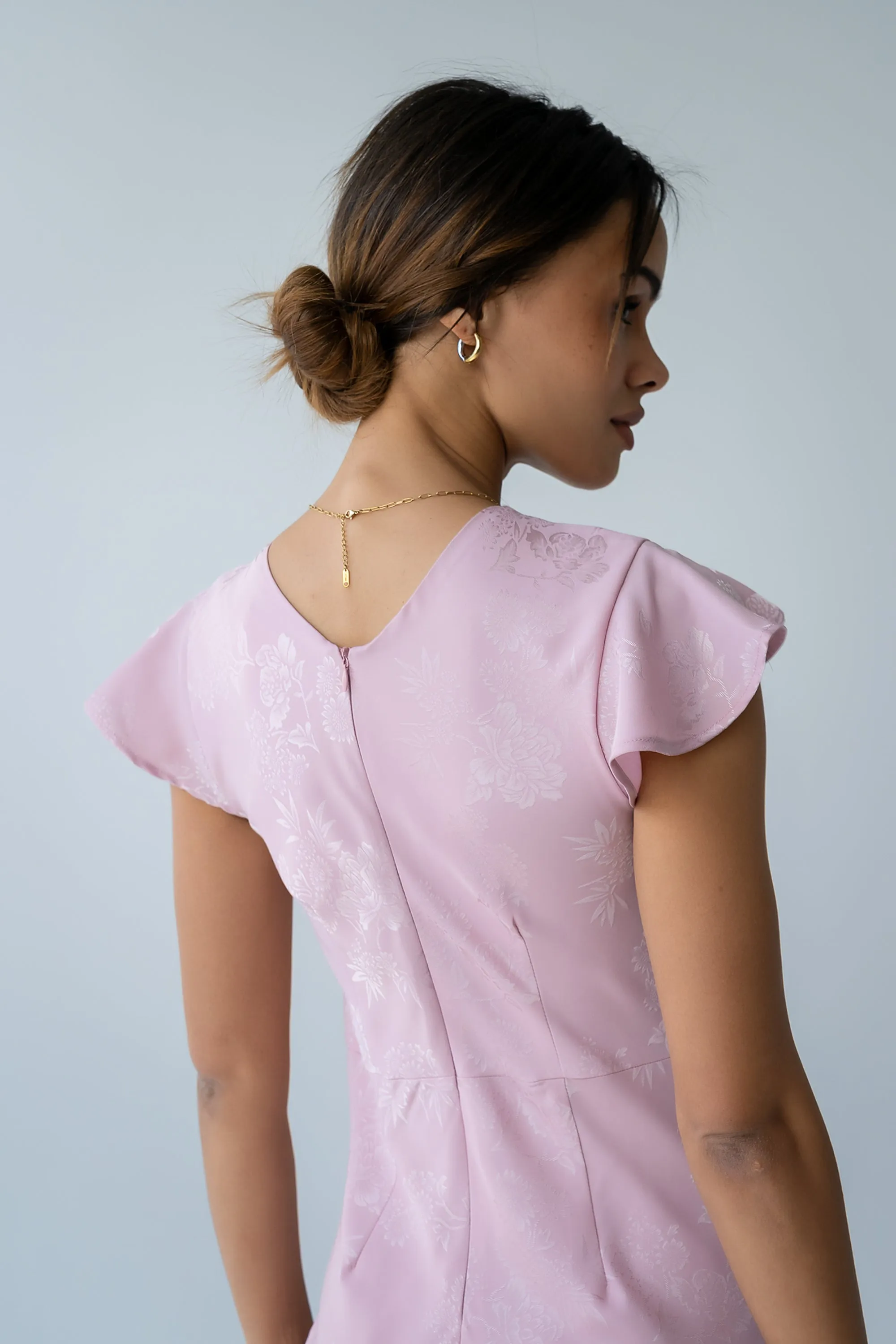 Mateo Floral Maxi Dress in Pink sold by bohme product image thumbnail 5