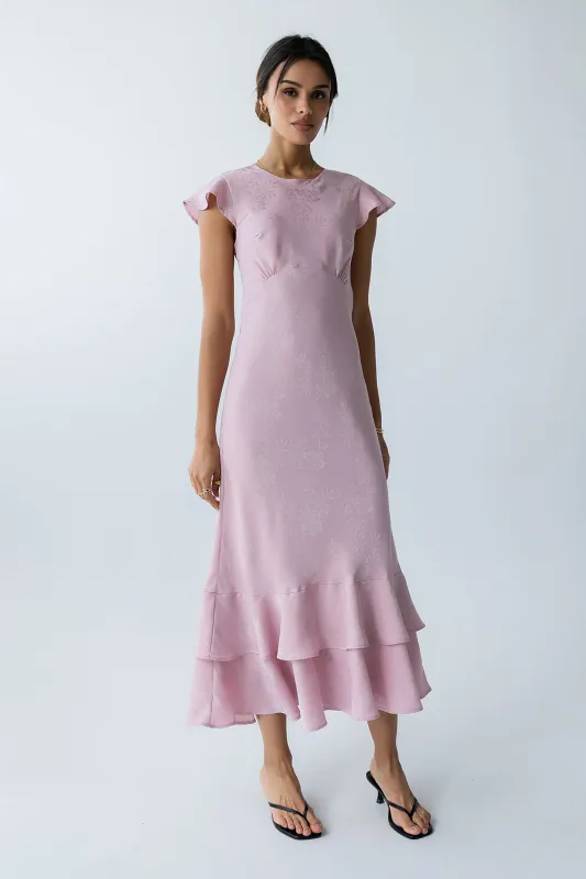 Mateo Floral Maxi Dress in Pink made by bohme