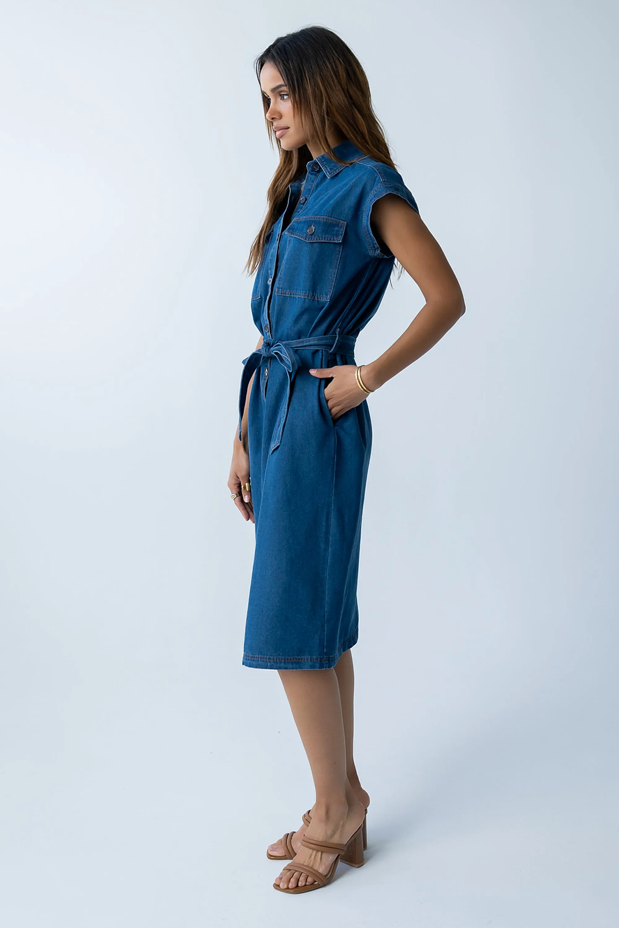 Randall Denim Midi Dress sold by bohme product image thumbnail 3