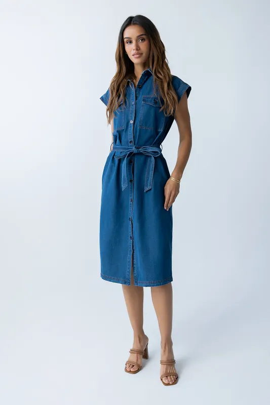 Randall Denim Midi Dress made by bohme