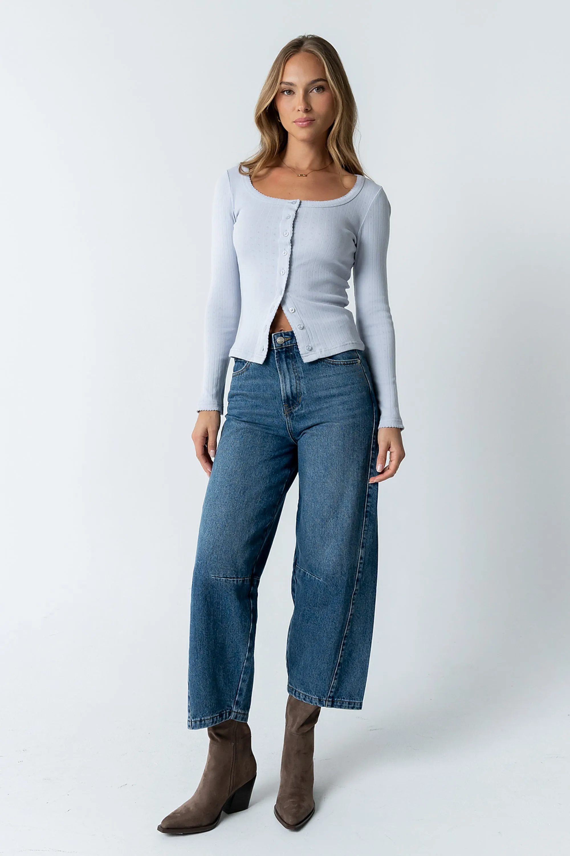 Pura Knit Top in Blue sold by bohme product image thumbnail 5