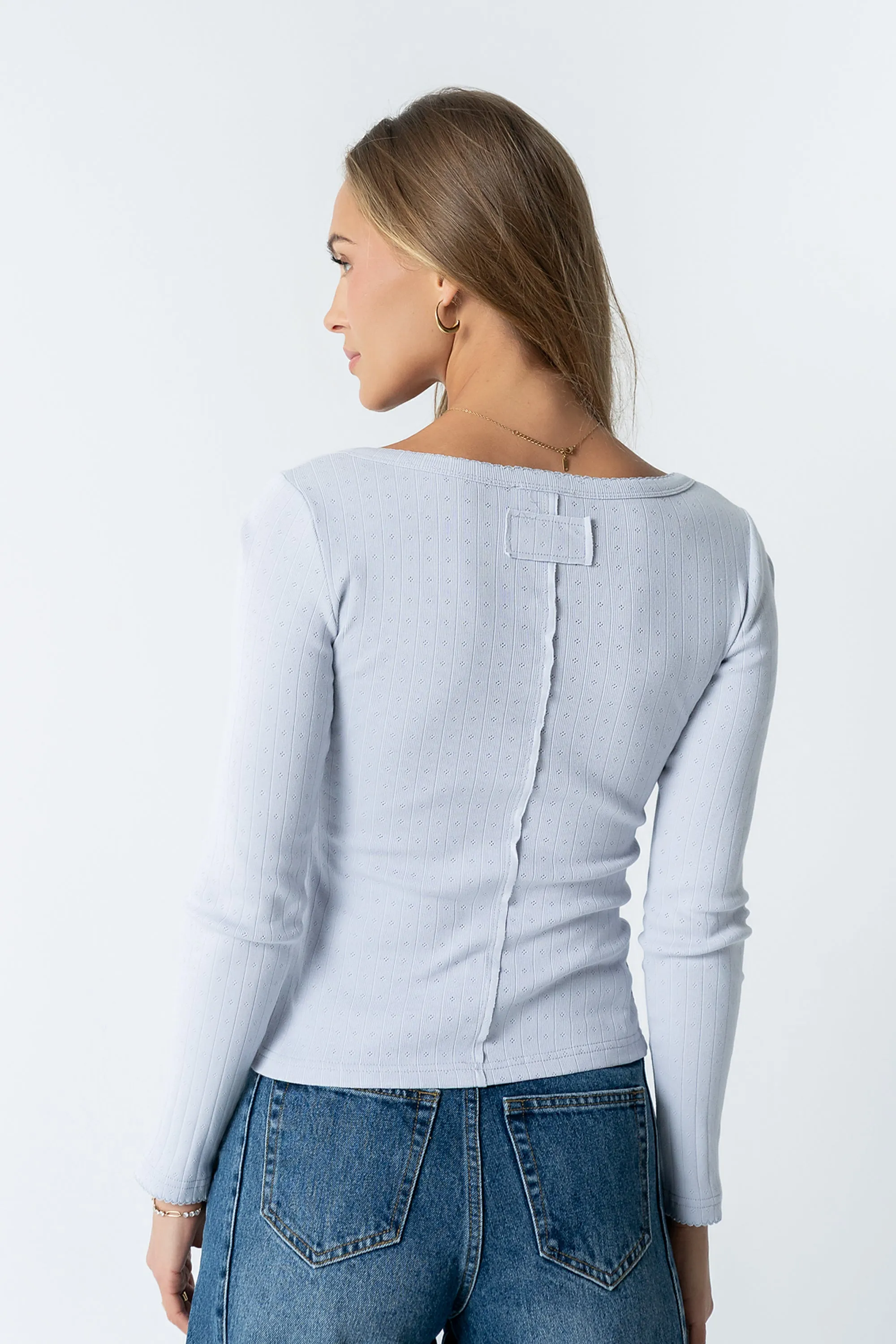 Pura Knit Top in Blue sold by bohme product image thumbnail 3