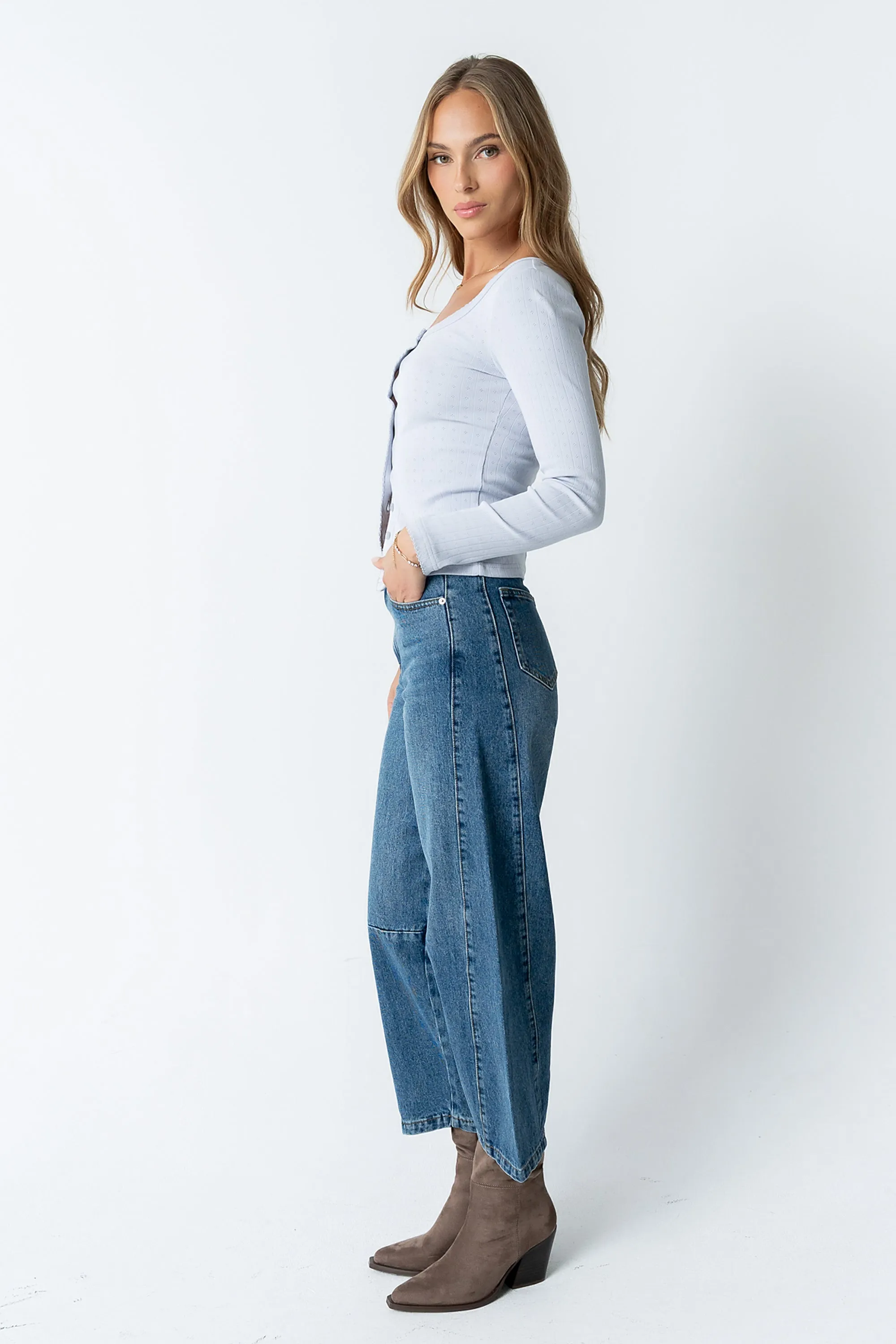 Pura Knit Top in Blue sold by bohme product image thumbnail 4