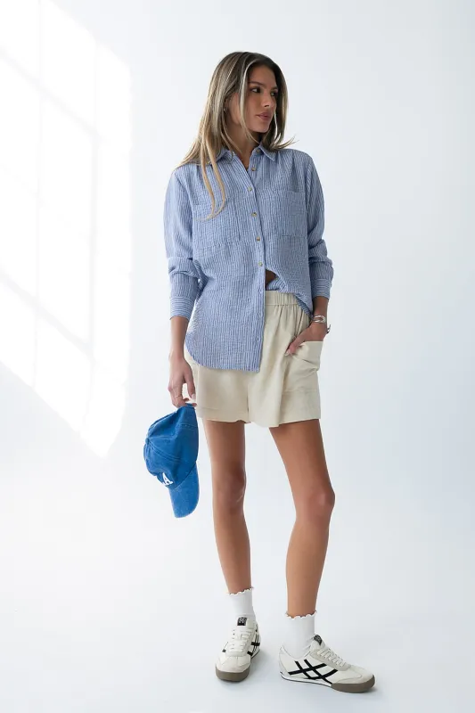 Hillary Striped Button Up made by bohme