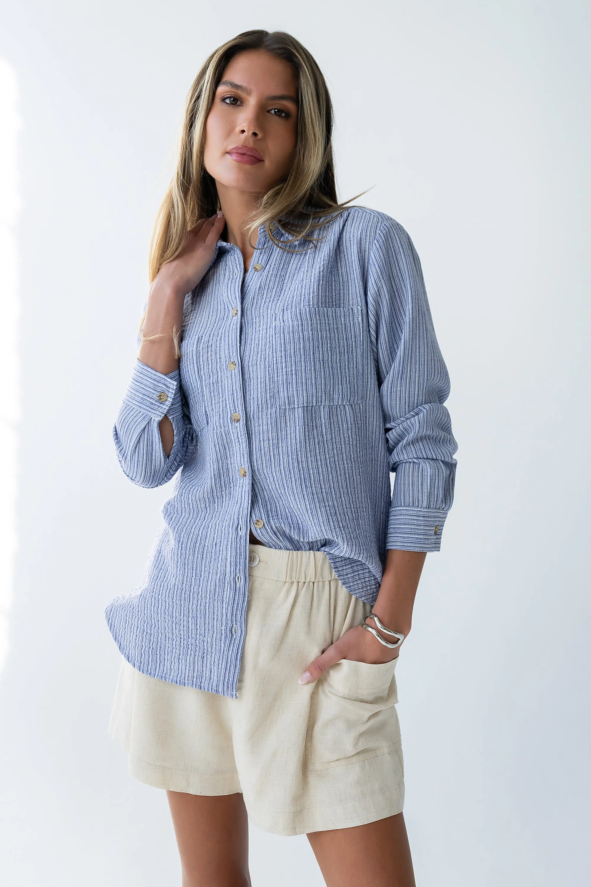 Hillary Striped Button Up sold by bohme product image thumbnail 2
