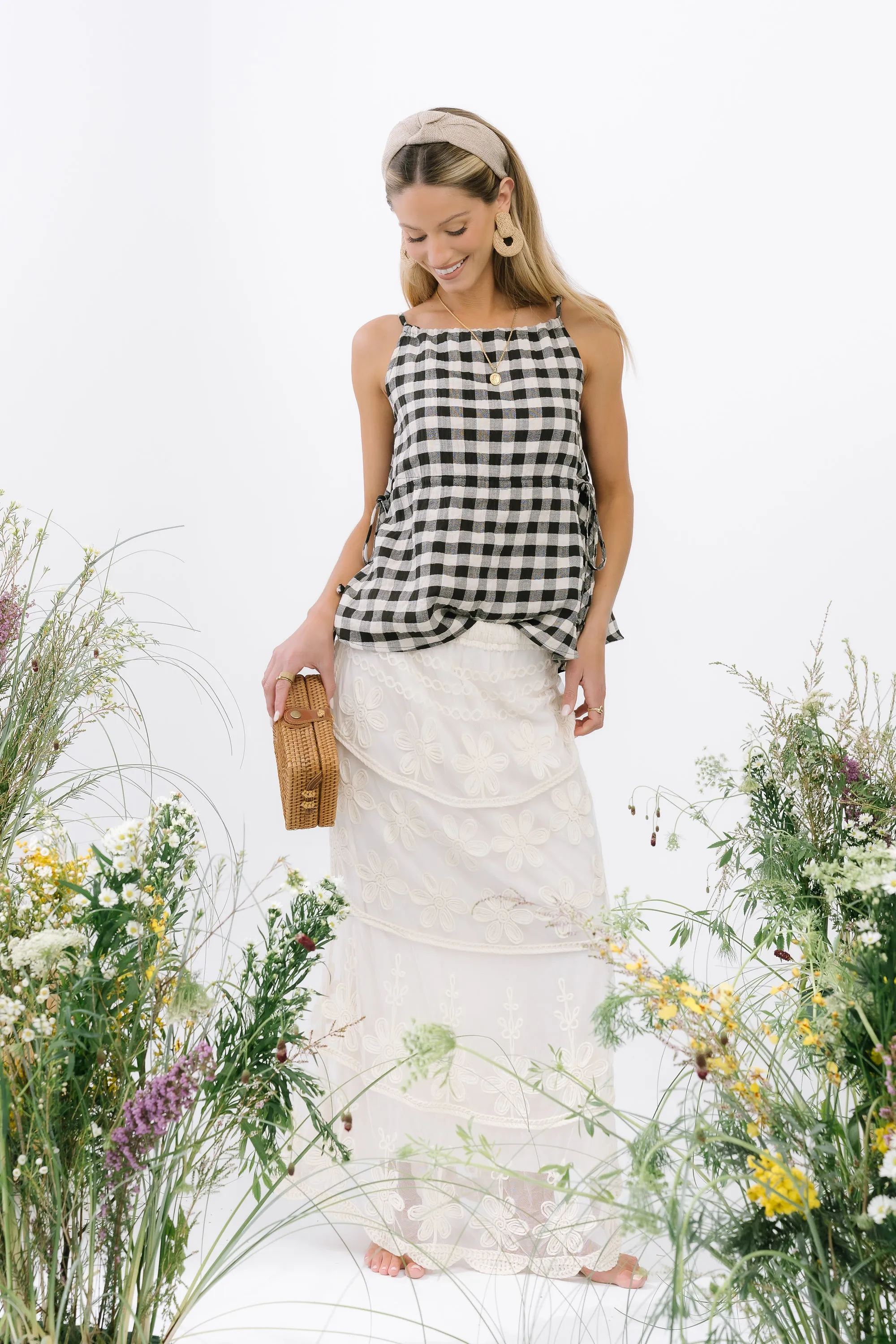 Lily Gingham Tank Top sold by bohme product image thumbnail 2