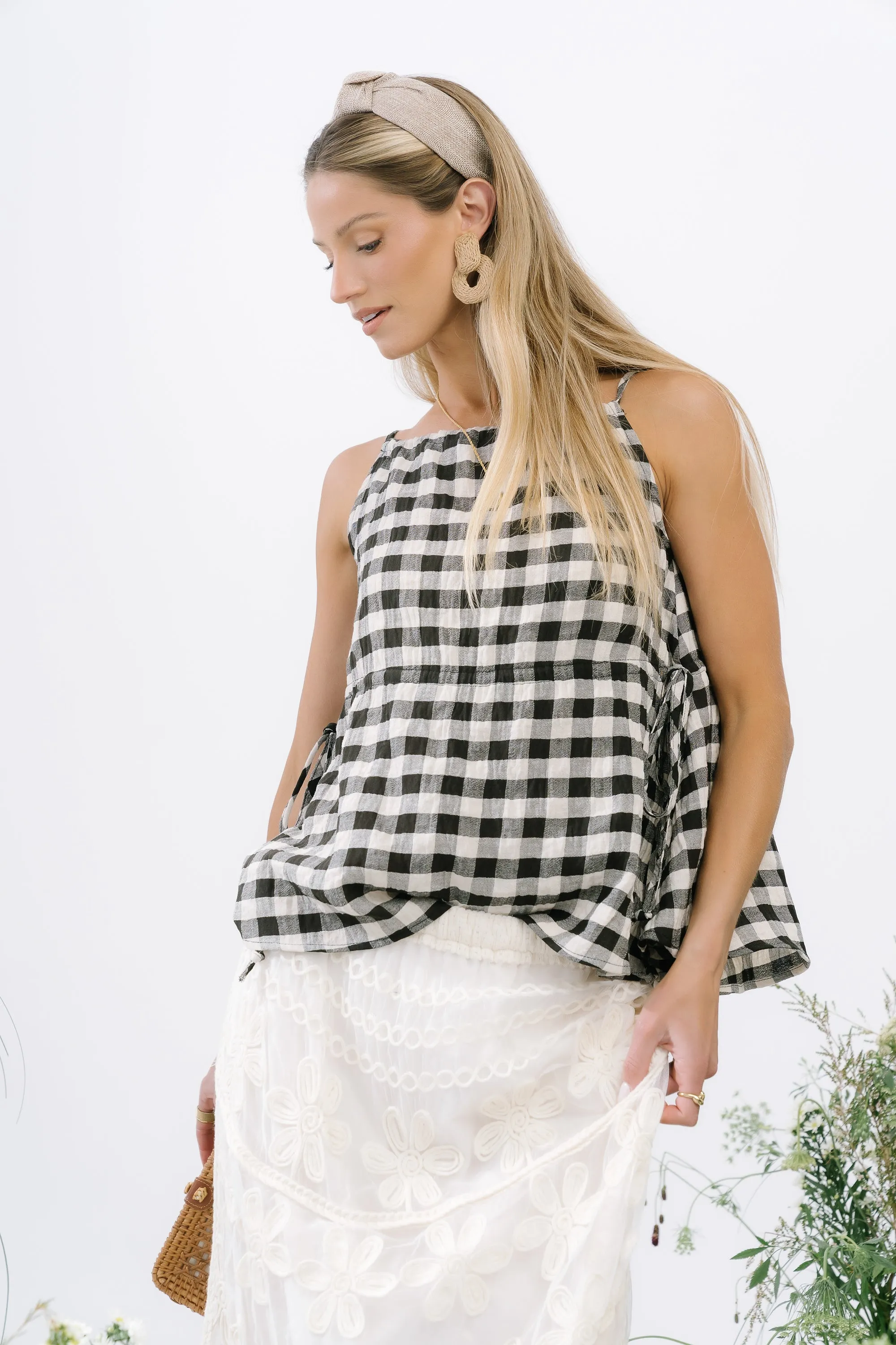 Lily Gingham Tank Top sold by bohme product image thumbnail 3