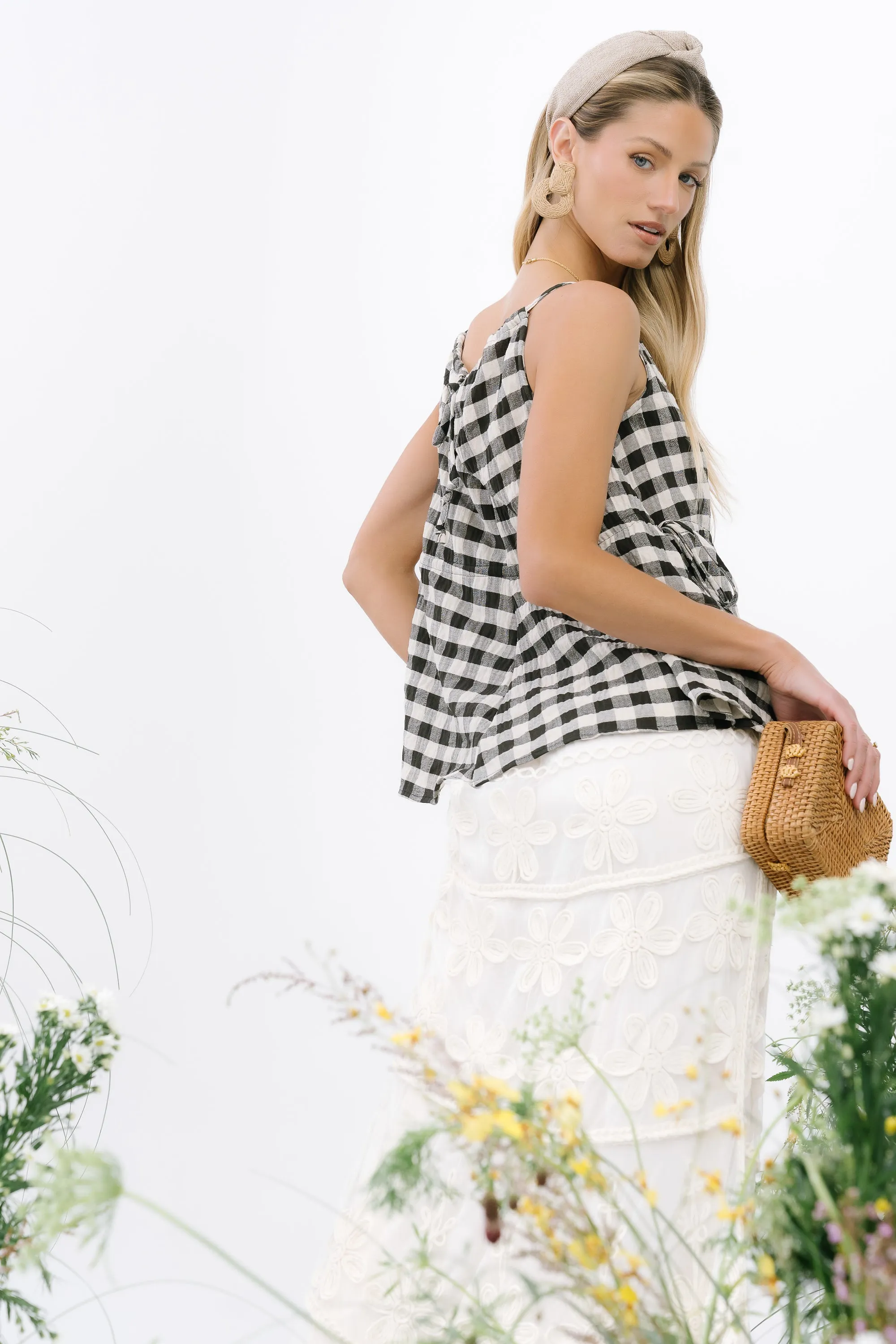 Lily Gingham Tank Top sold by bohme product image thumbnail 4