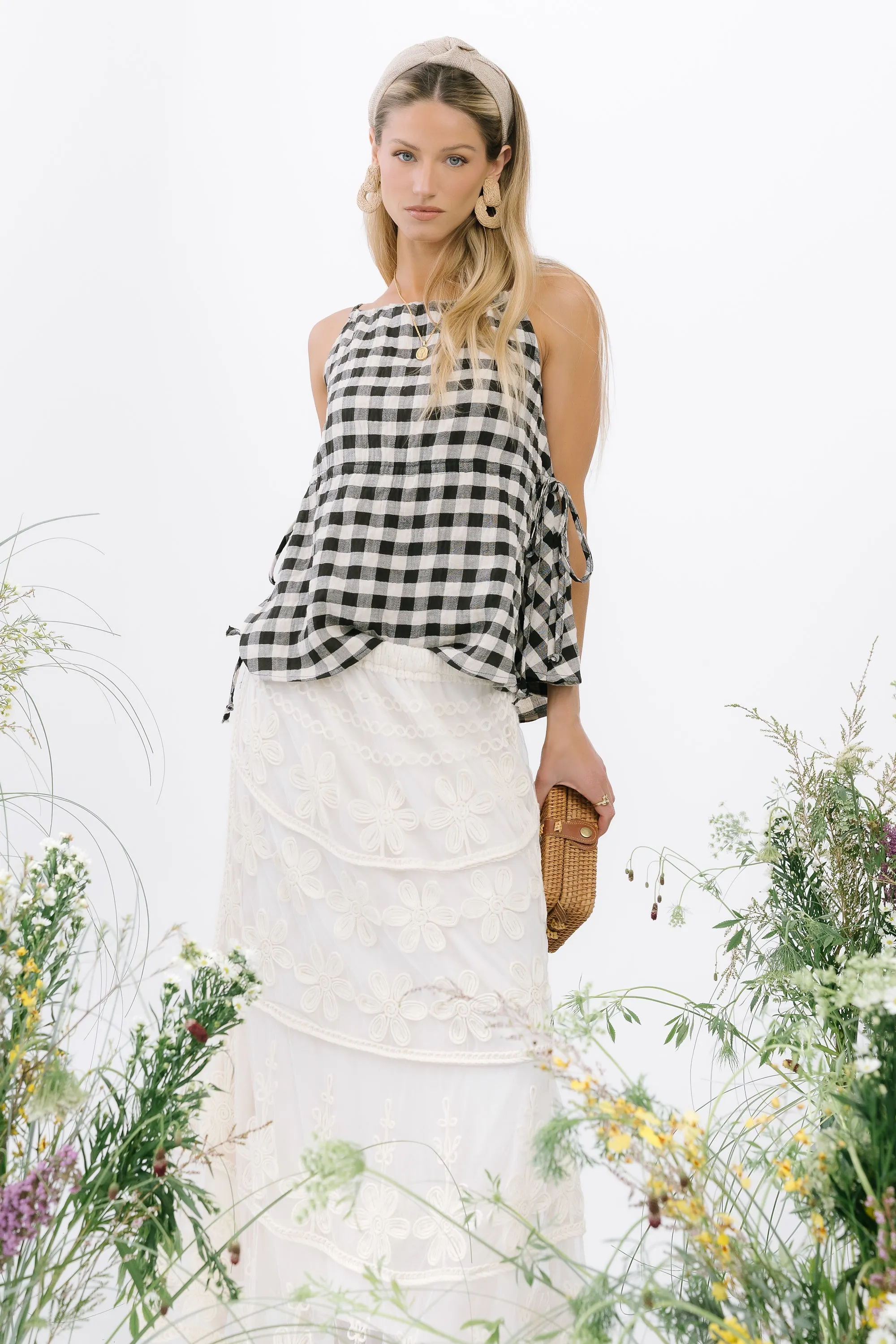 Lily Gingham Tank Top sold by bohme product image thumbnail 5