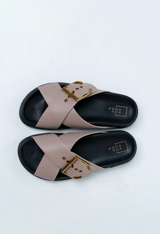 Barb Sandal in Nude made by bohme