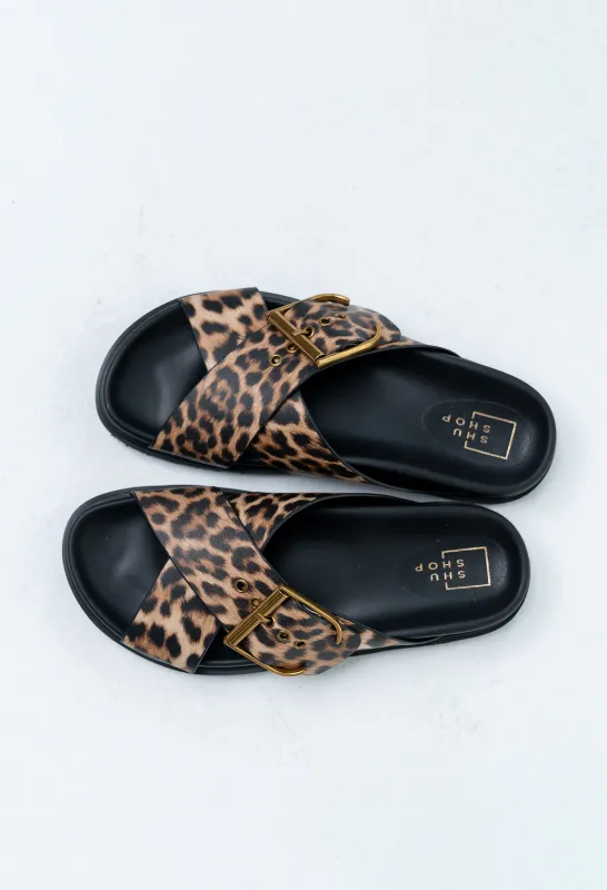 Barb Sandal in Leopard made by bohme