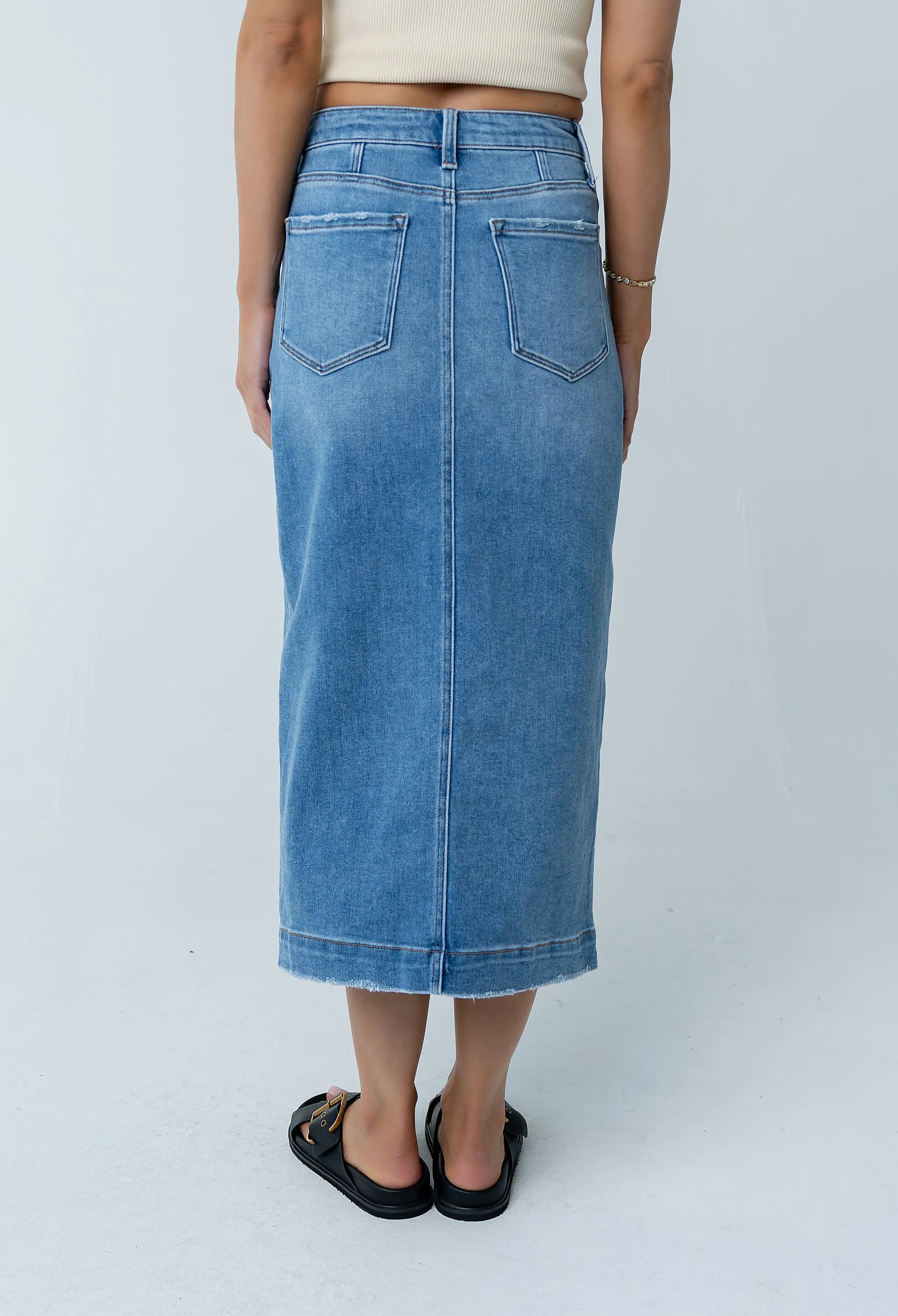 Landry Denim Midi Skirt sold by bohme product image thumbnail 3
