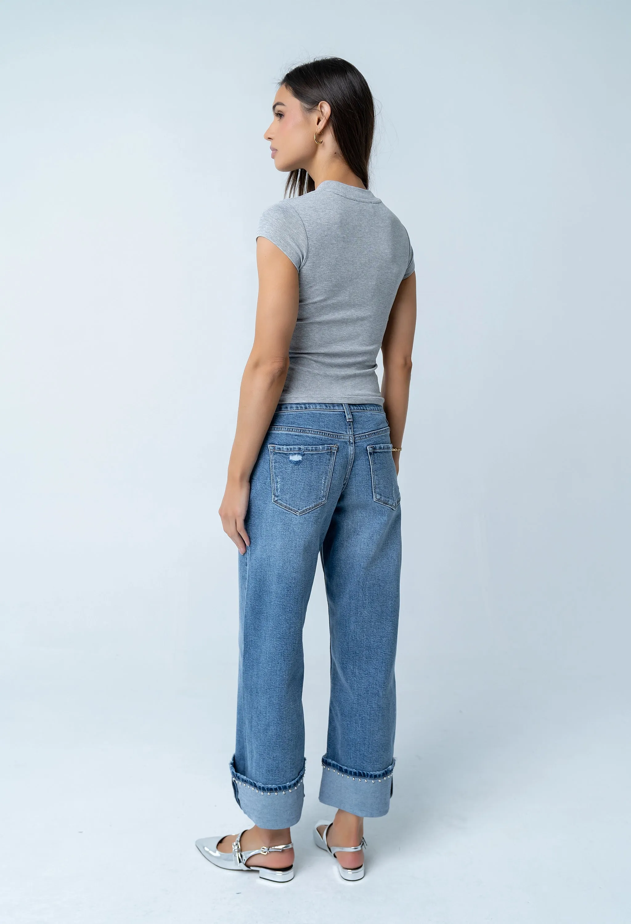 Asher Ribbed top in Heather Grey sold by bohme product image thumbnail 5