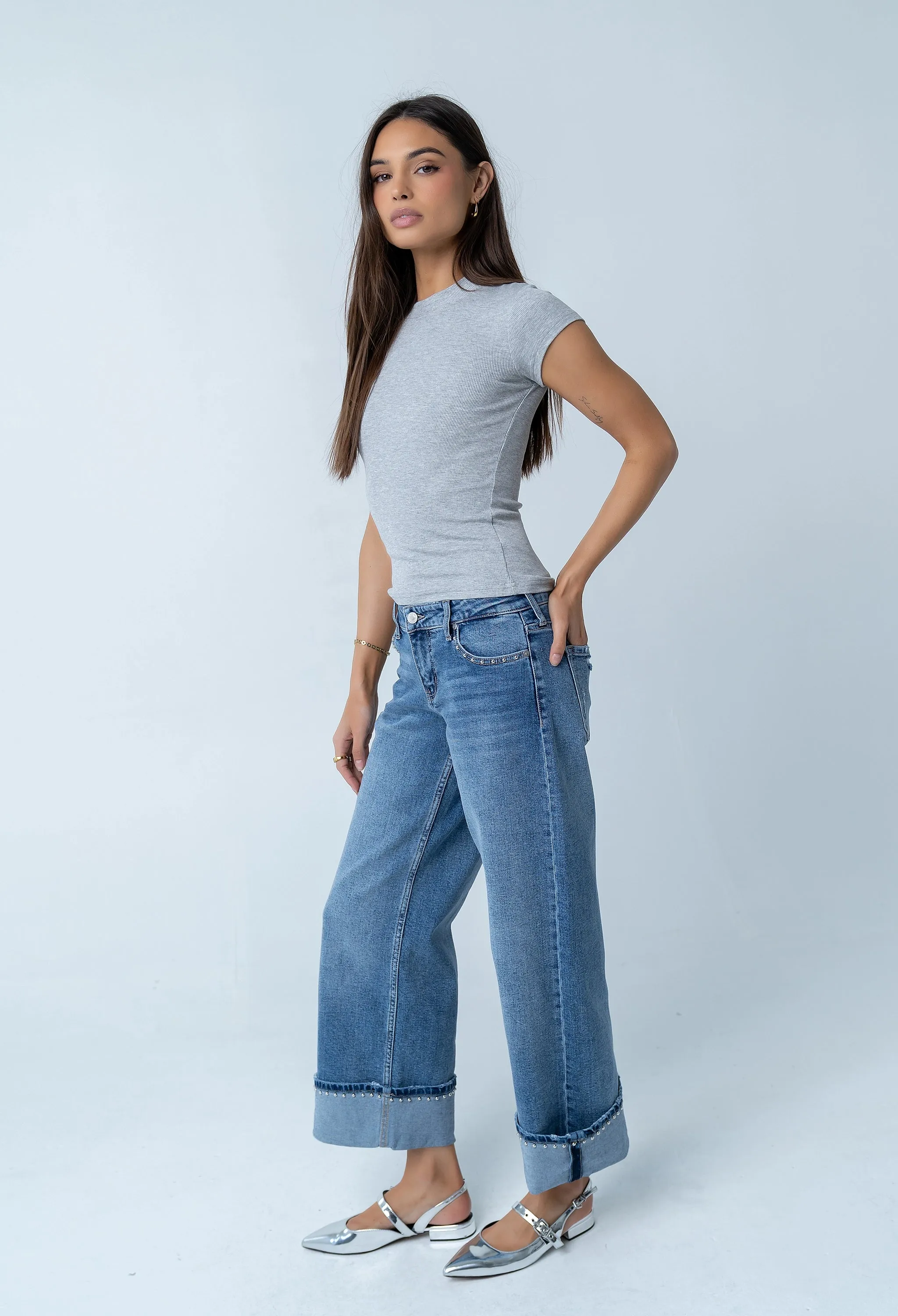 Asher Ribbed top in Heather Grey sold by bohme product image thumbnail 4