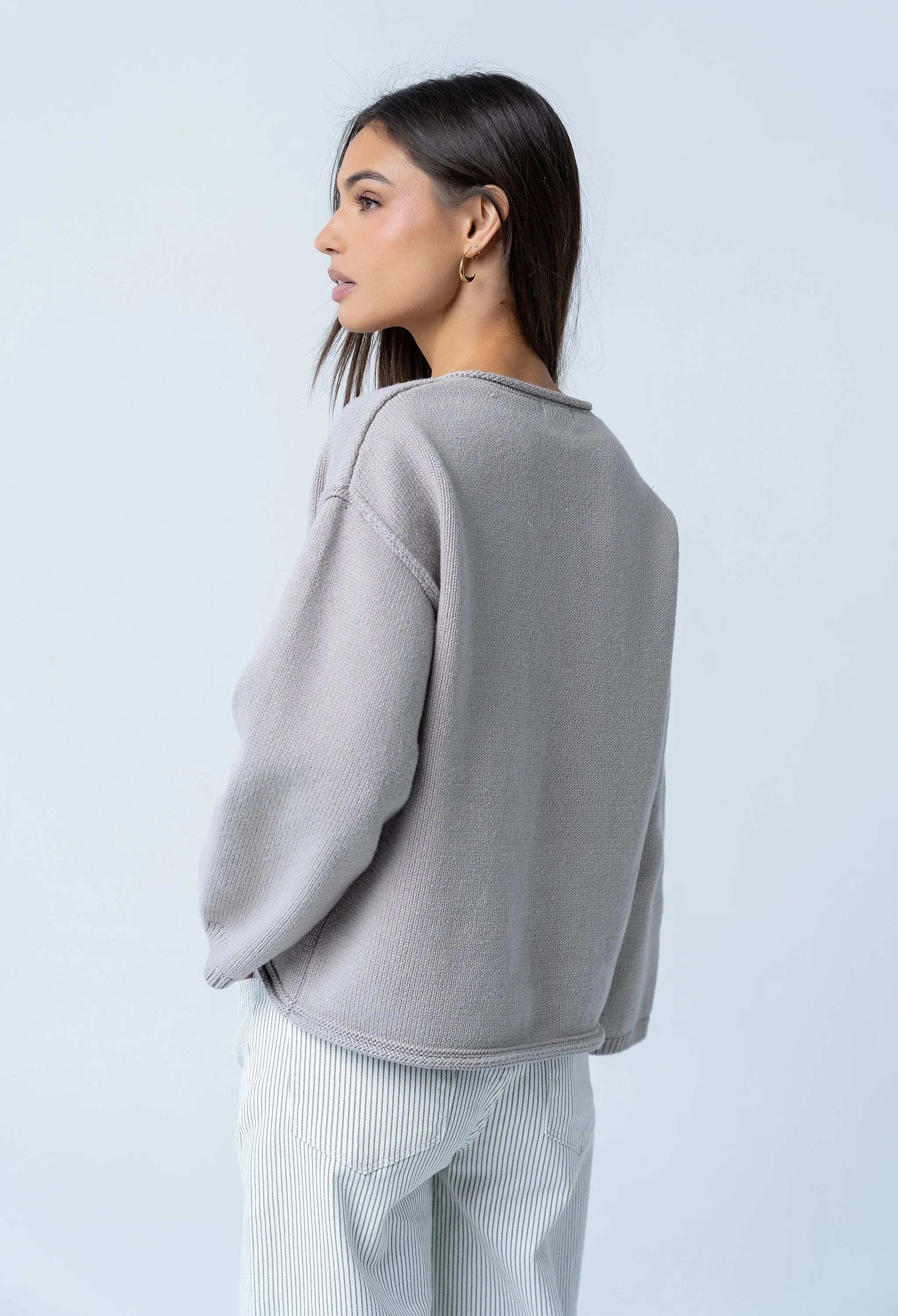 Carlie Knit Cardigan in Taupe - FINAL SALE sold by bohme product image thumbnail 2
