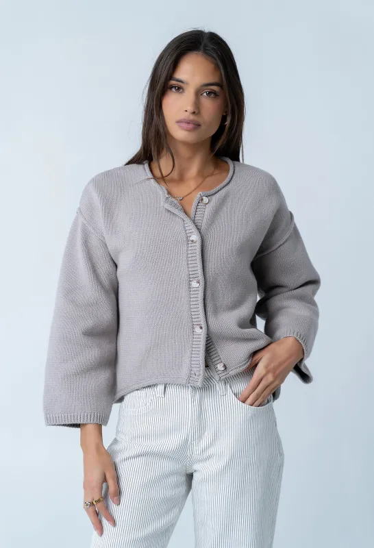 Carlie Knit Cardigan in Taupe - FINAL SALE made by bohme