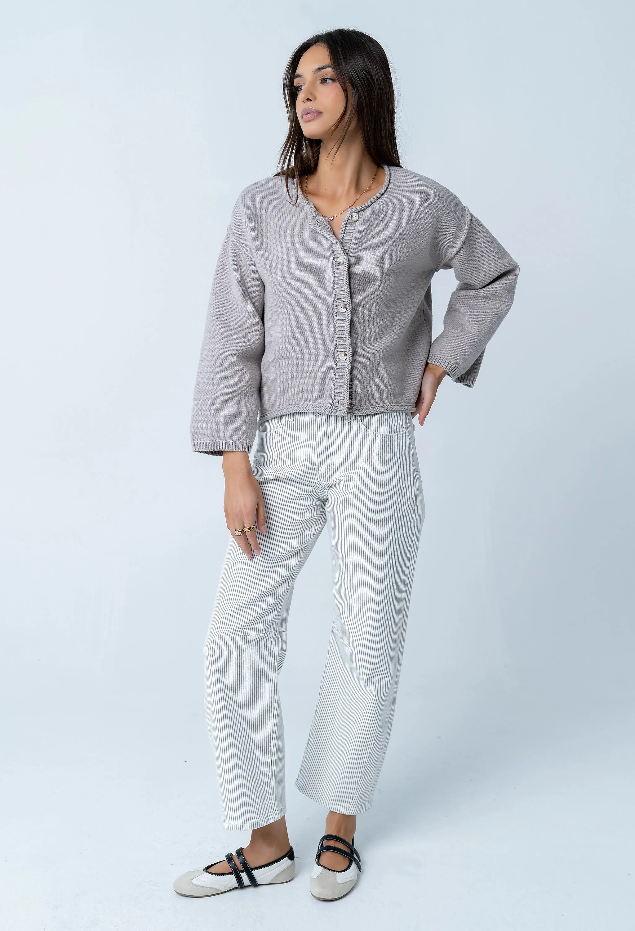 Carlie Knit Cardigan in Taupe - FINAL SALE sold by bohme product image thumbnail 4