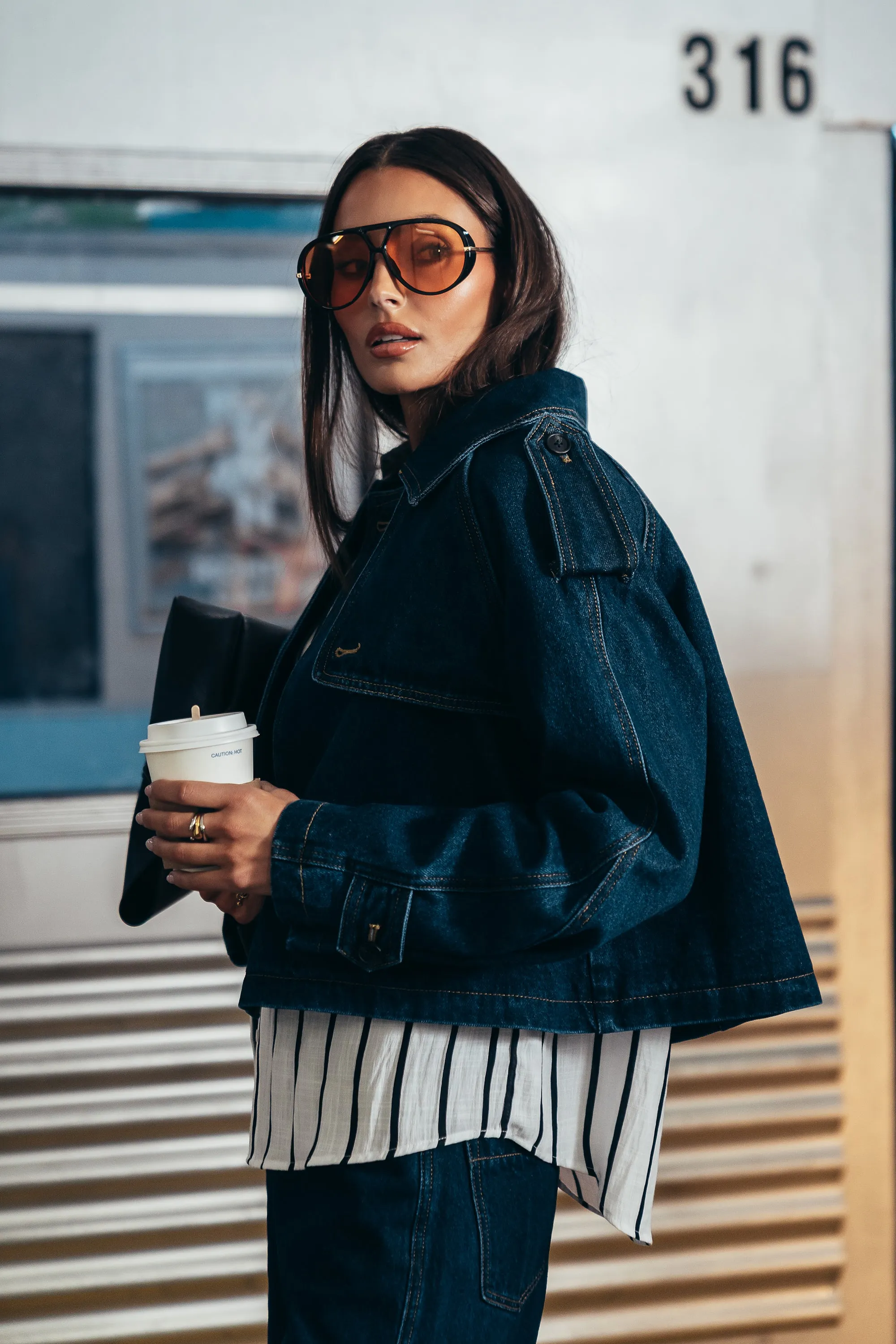 Sally Cropped Trench Coat sold by bohme product image thumbnail 4