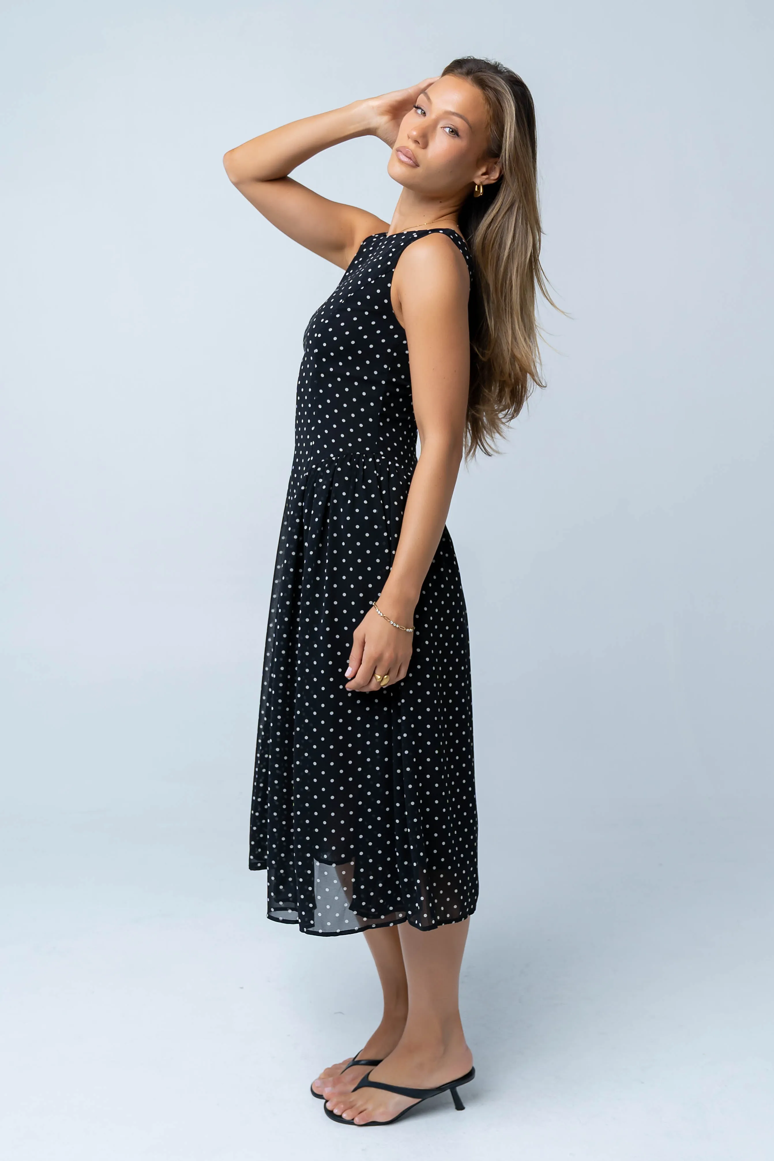 Liora Polka Dot Midi Dress sold by bohme product image thumbnail 2