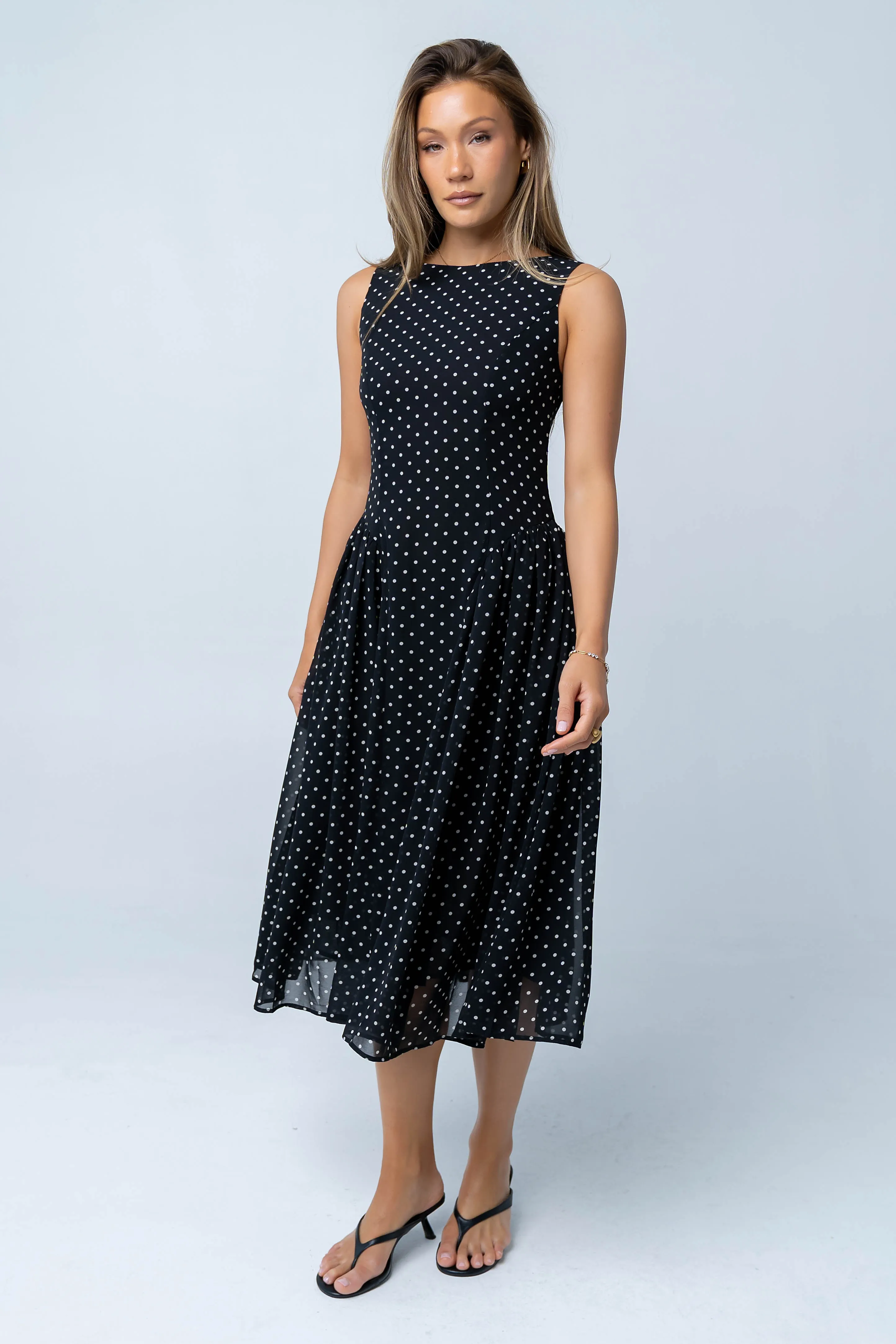 Liora Polka Dot Midi Dress sold by bohme product image thumbnail 5