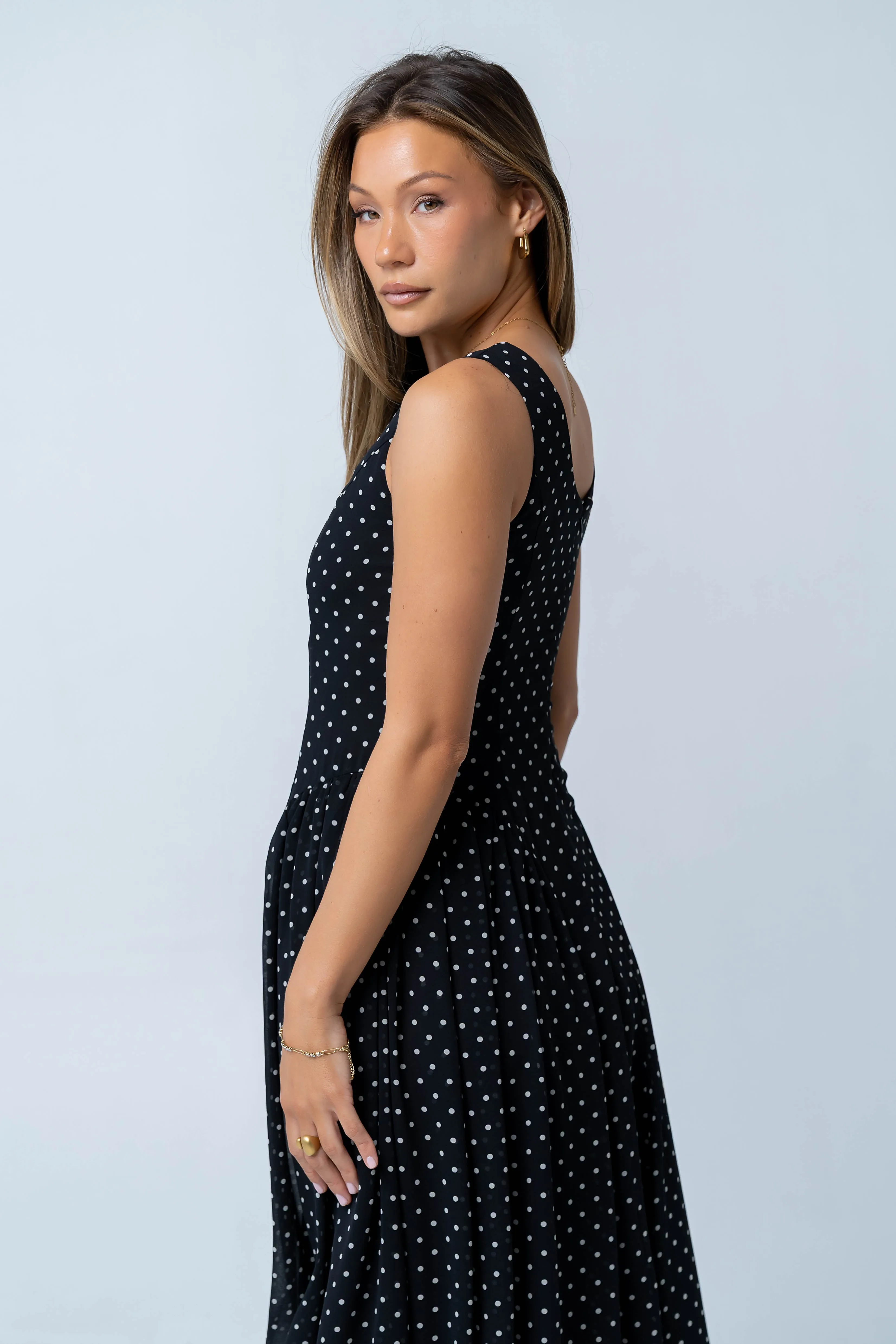 Liora Polka Dot Midi Dress sold by bohme product image thumbnail 4