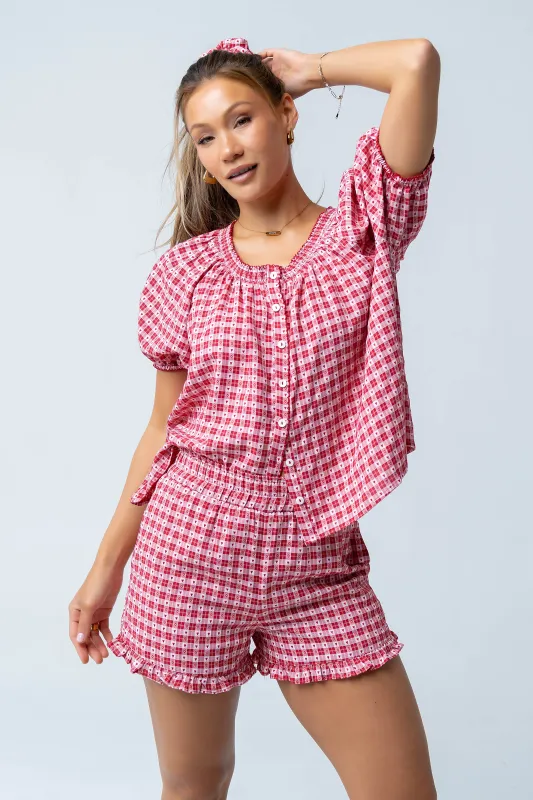 Ambree Gingham Shorts sold by bohme