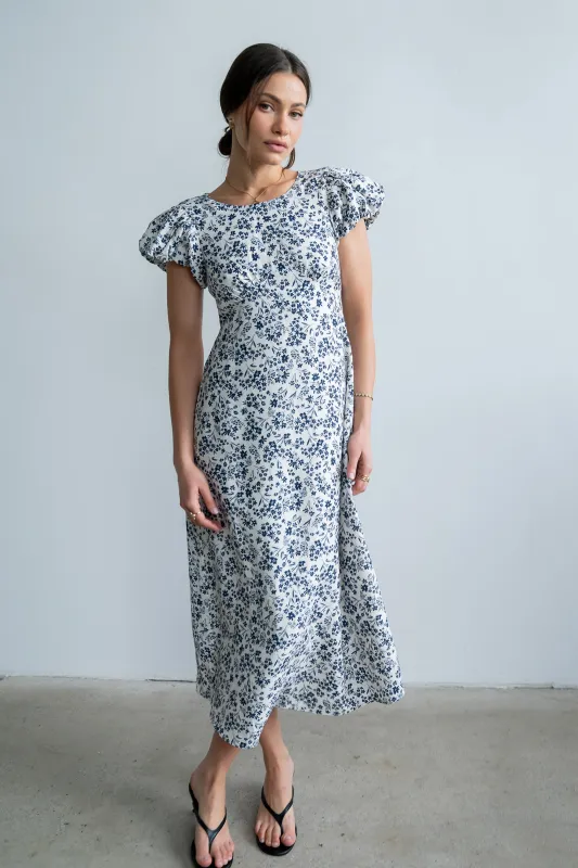 Smith Floral Midi Dress made by bohme