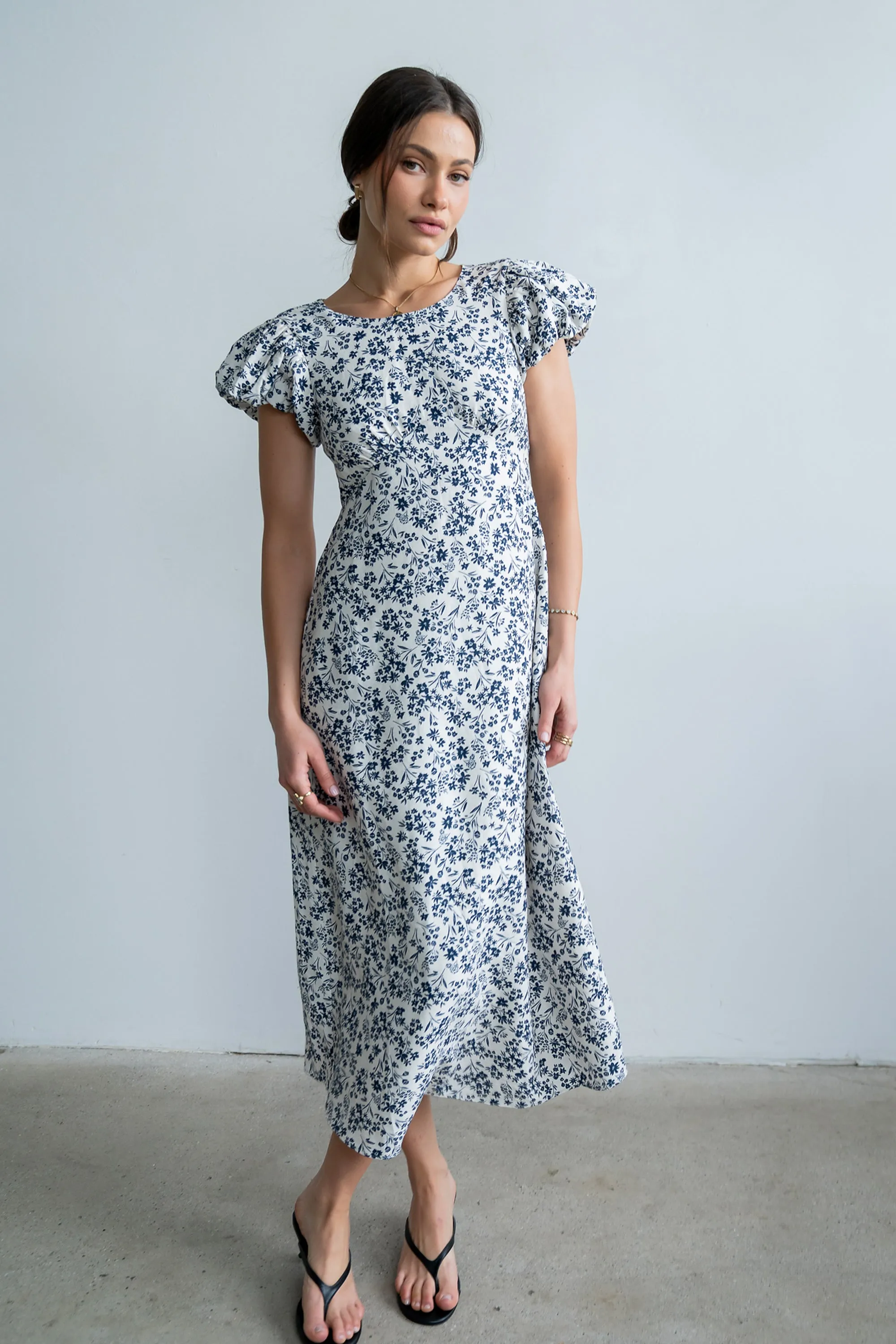 Smith Floral Midi Dress sold by bohme