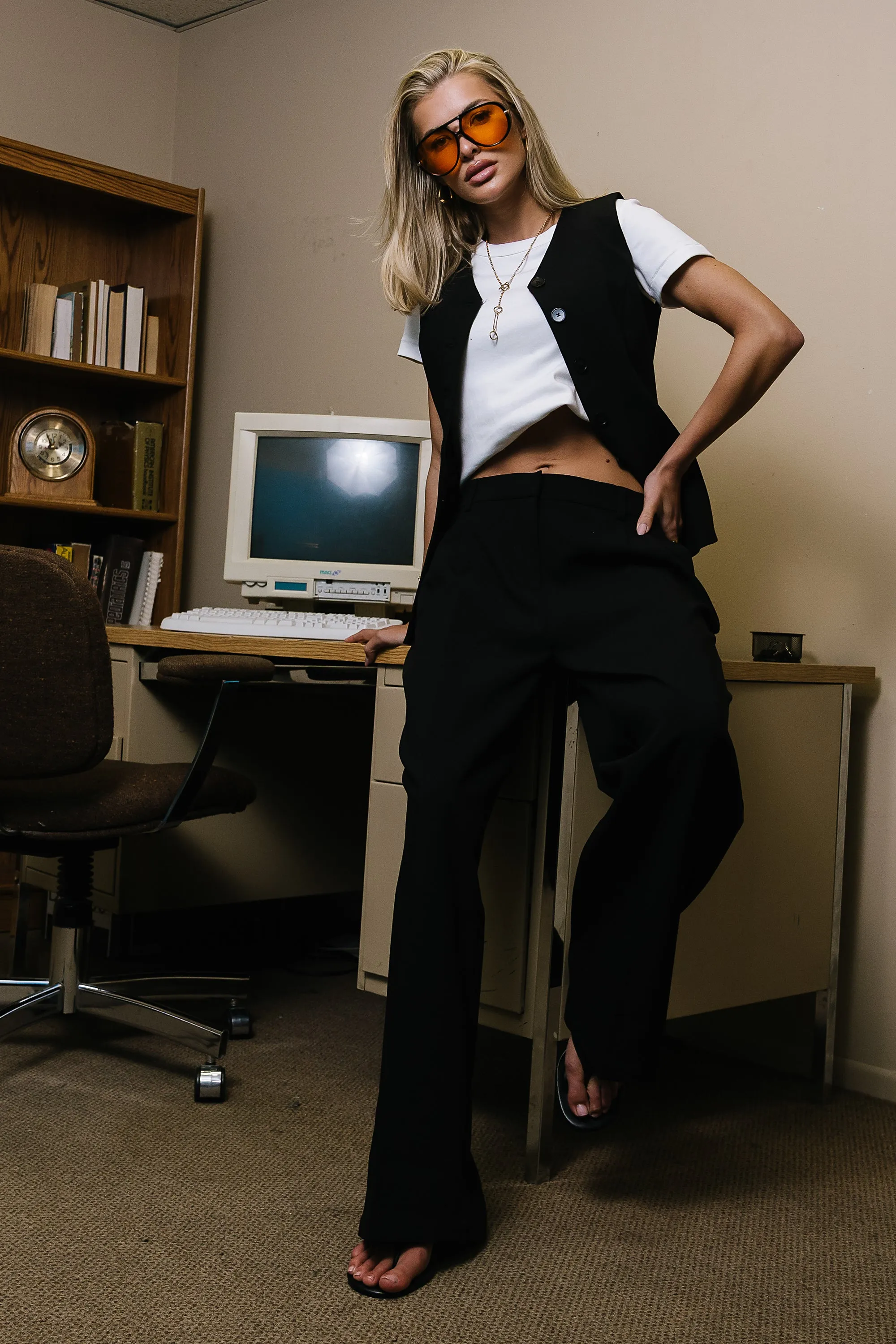 Carrie Pleated Trousers in Regular Black sold by bohme product image thumbnail 5