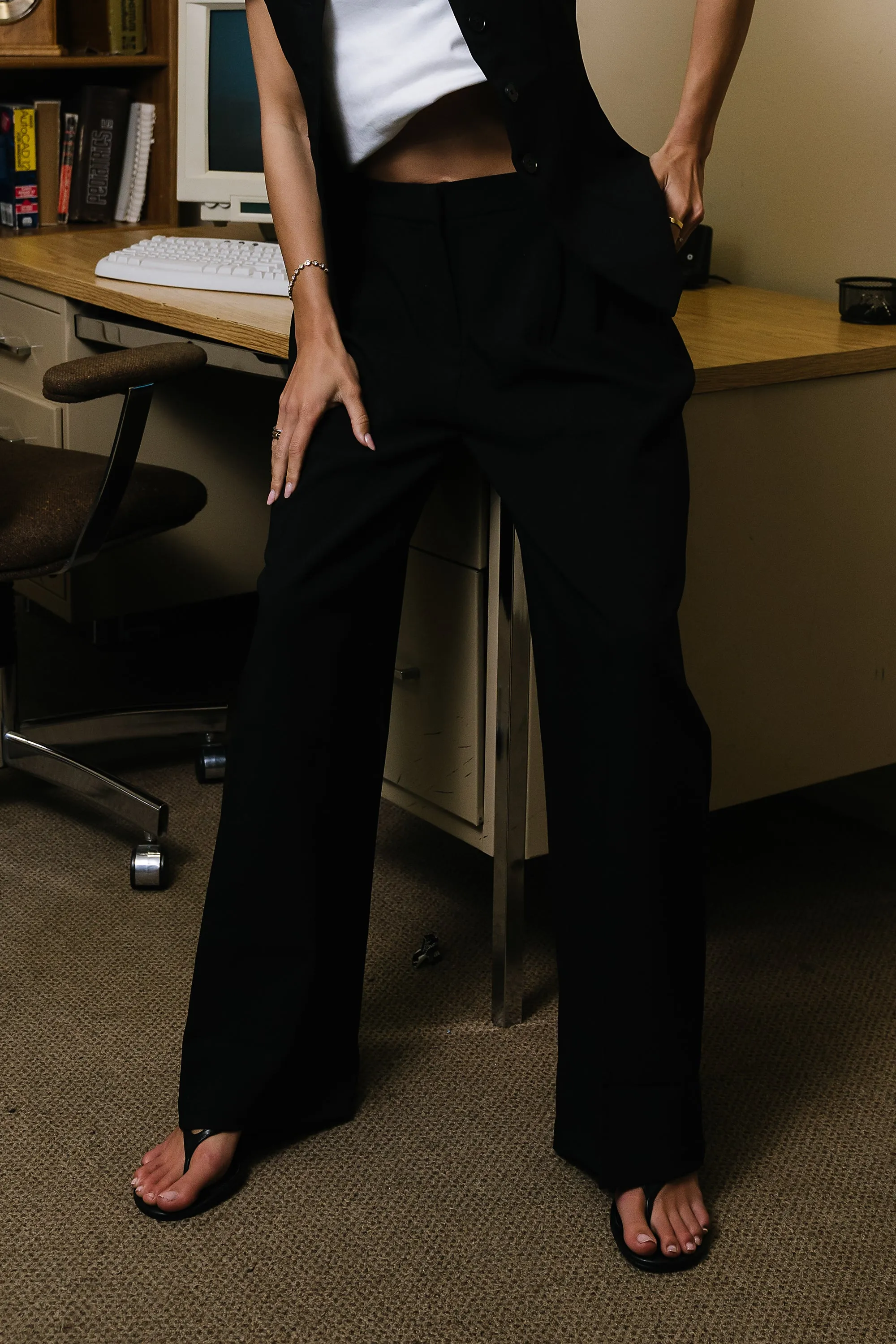 Carrie Pleated Trousers in Regular Black sold by bohme product image thumbnail 2