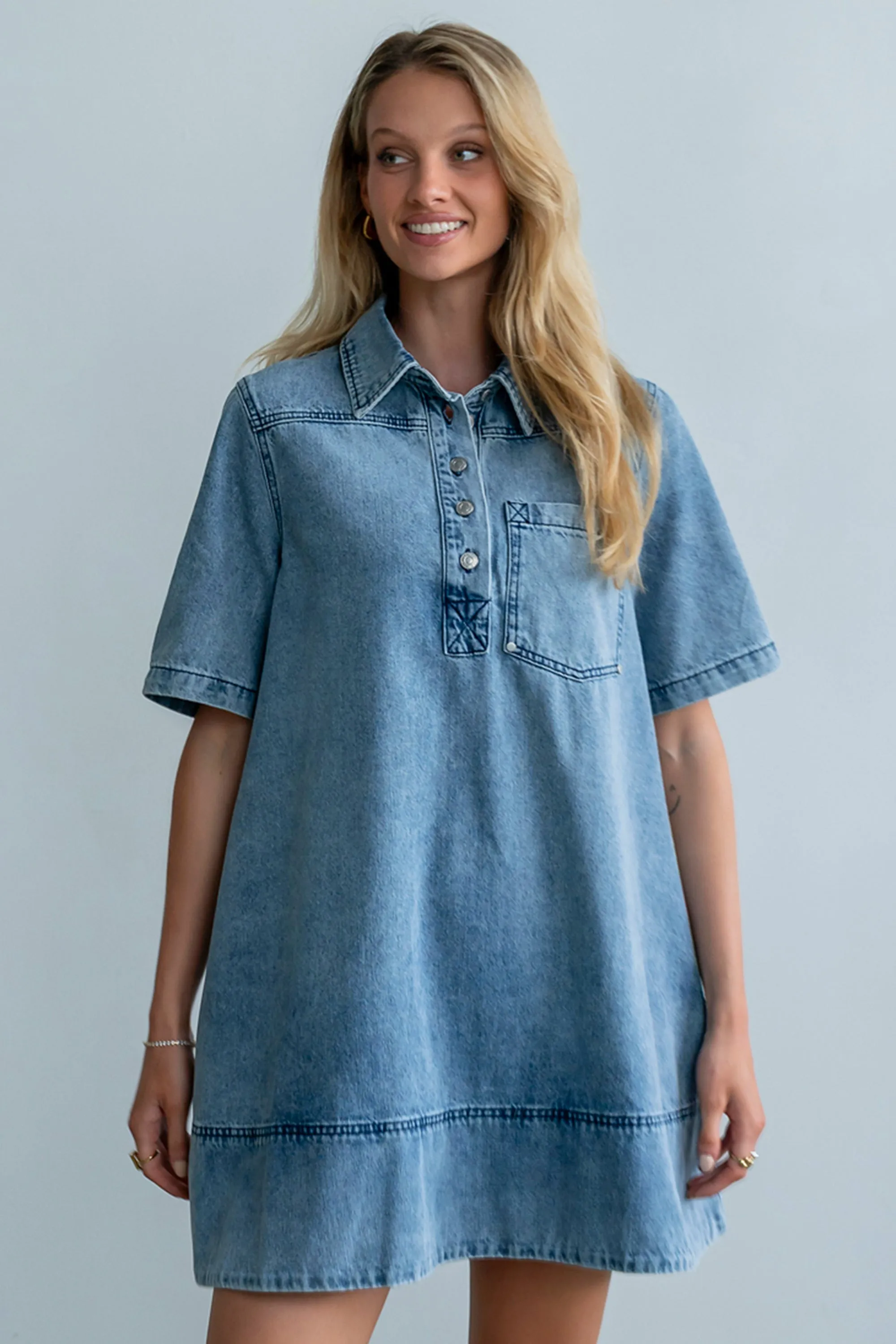 Julia Denim Midi Dress sold by bohme product image thumbnail 2