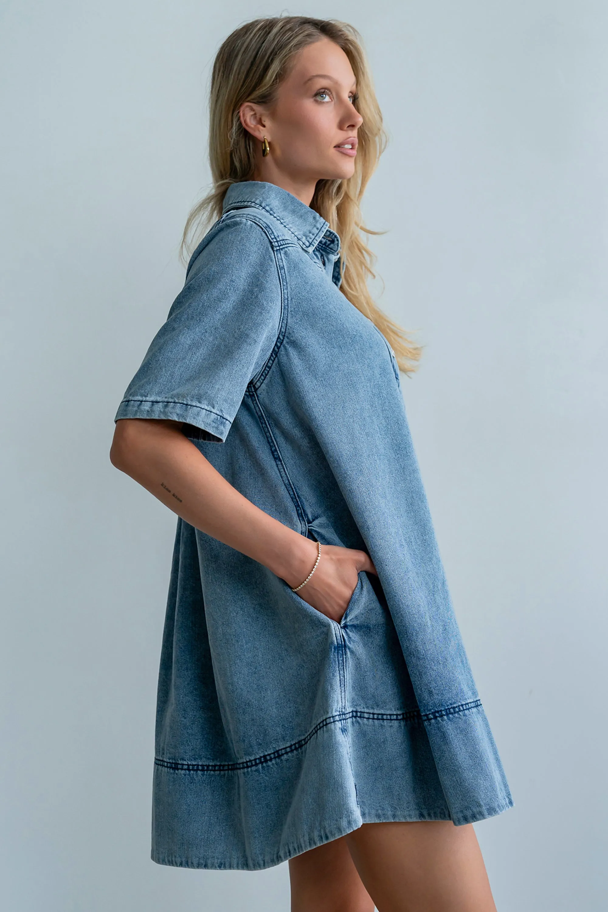 Julia Denim Midi Dress sold by bohme product image thumbnail 5