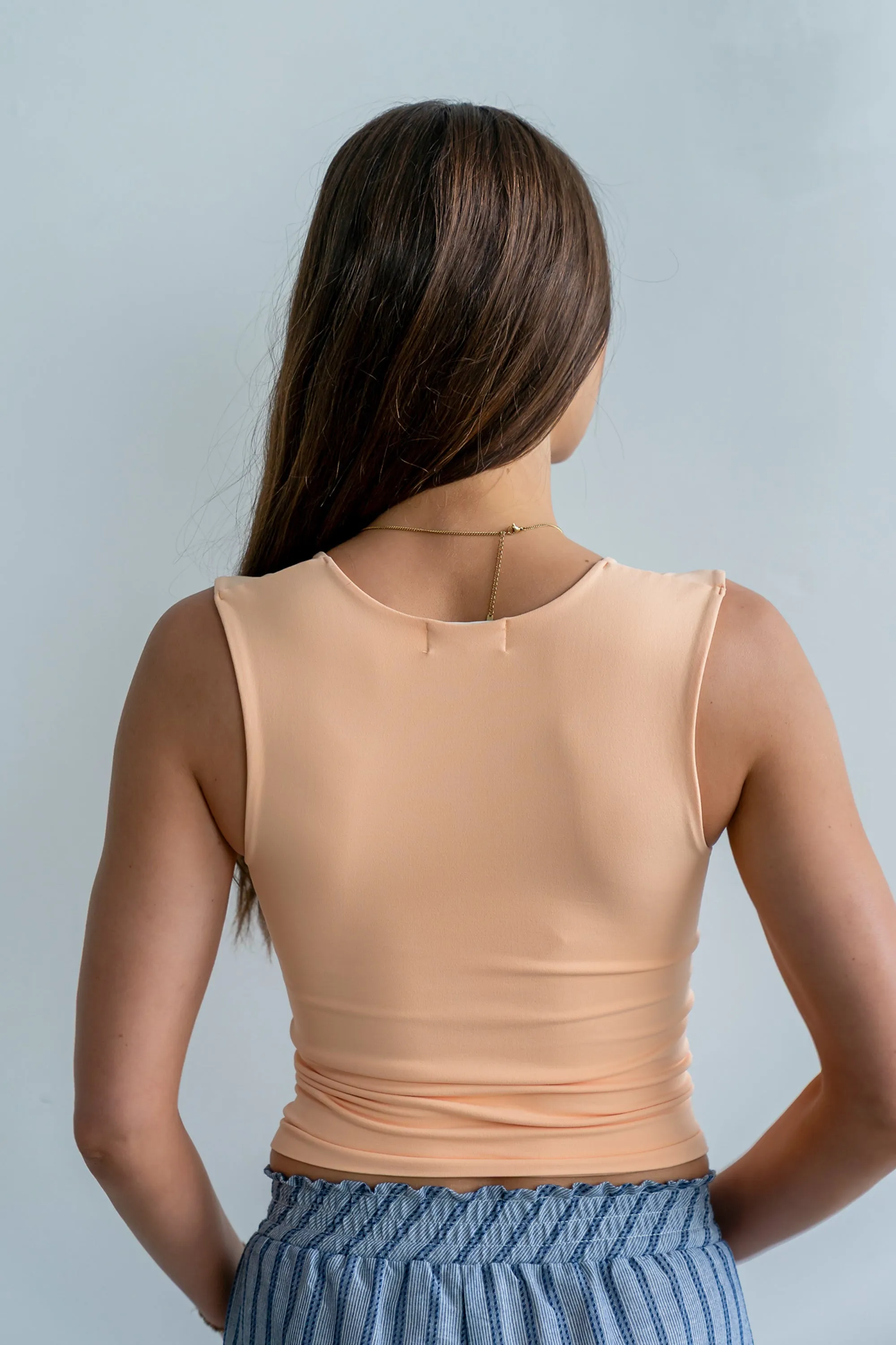 Millie Tank Top in Peach sold by bohme product image thumbnail 5